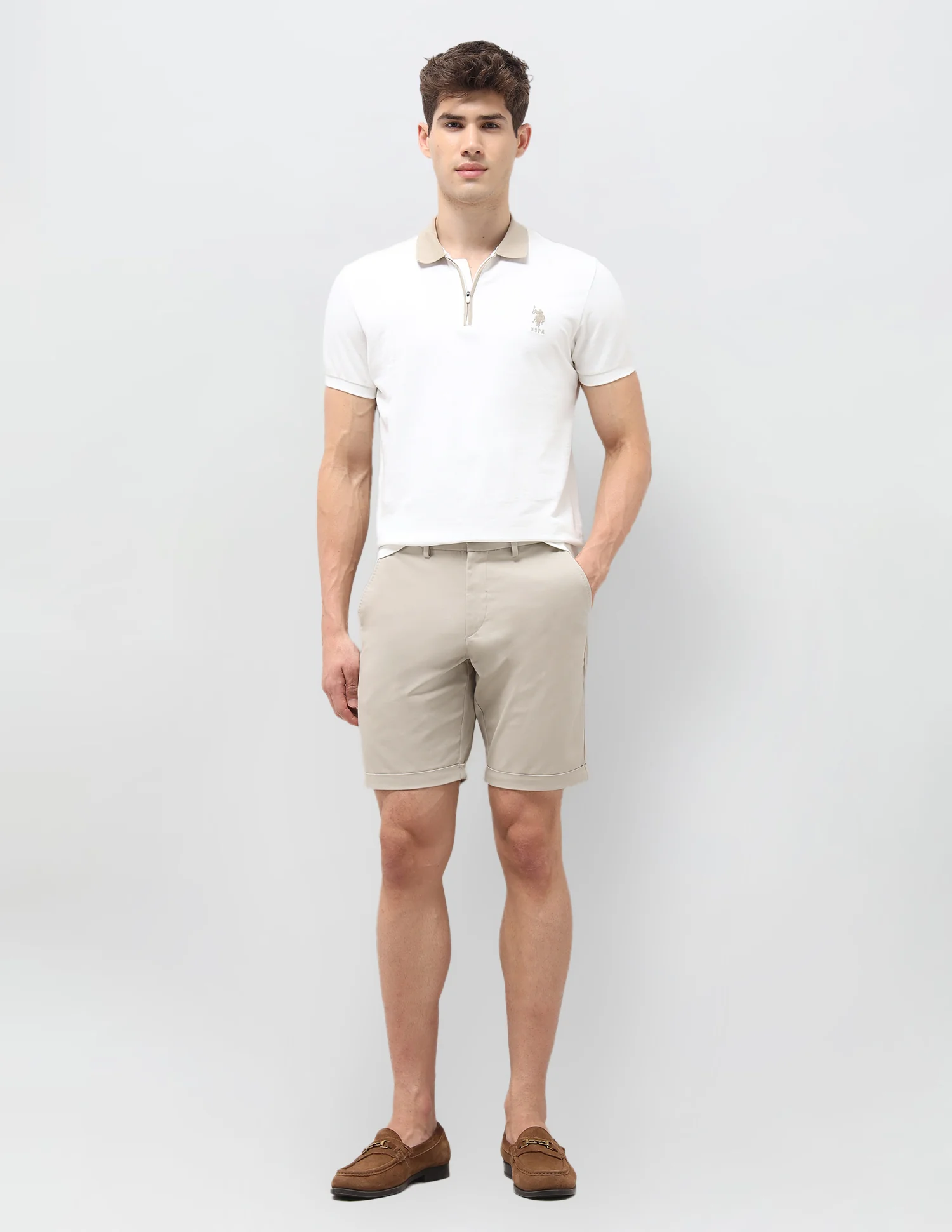 Slim Fit Twill Shorts - Image 3