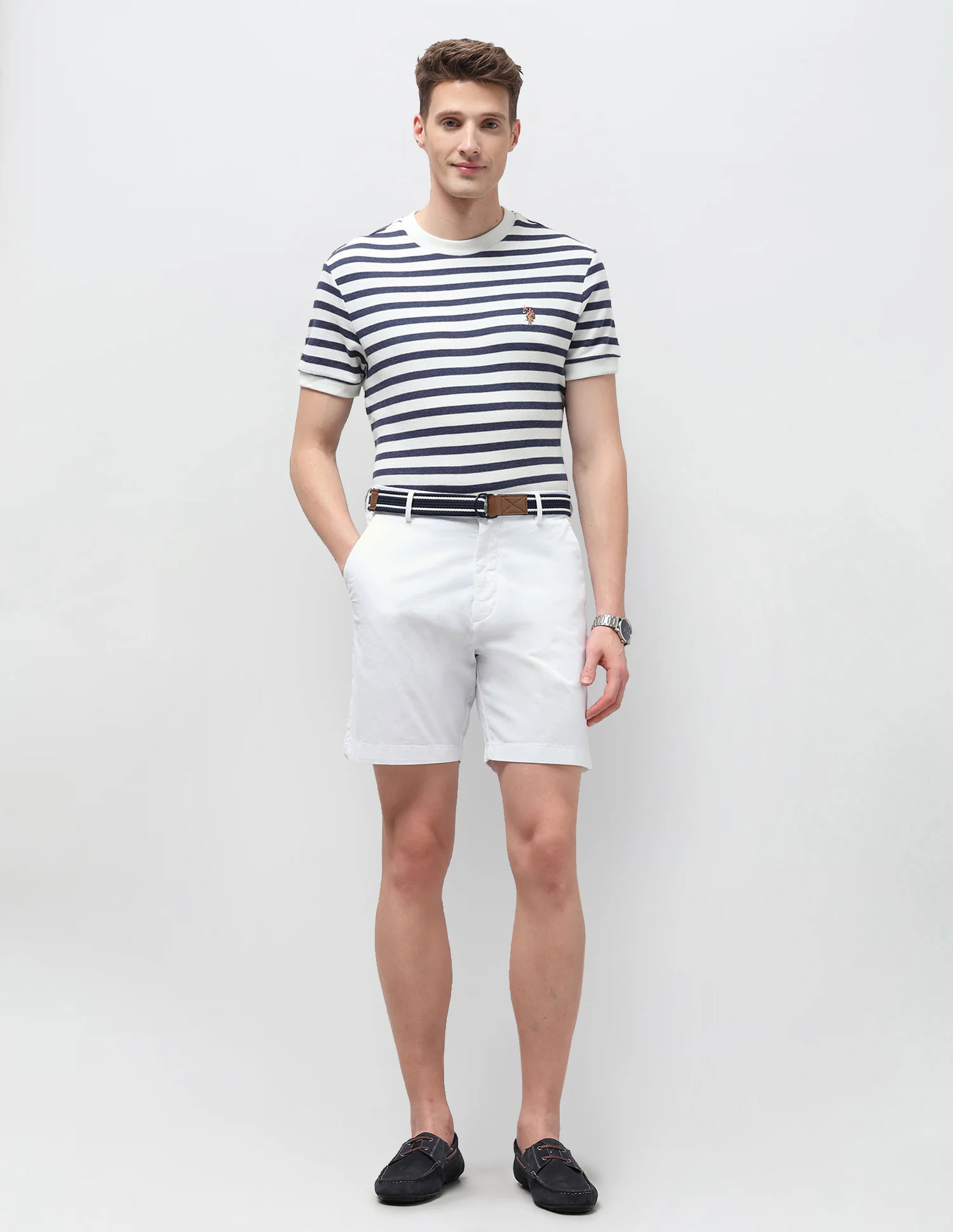 Slim Fit Twill Shorts - Image 3