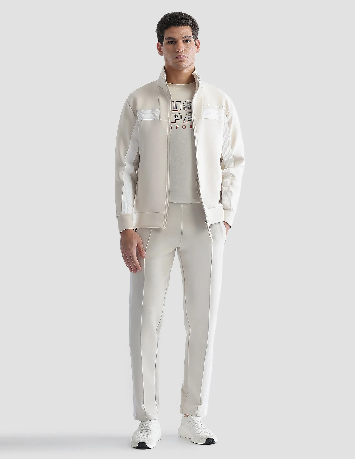 Slim Fit Zipper Active Sweatshirt - Image 3