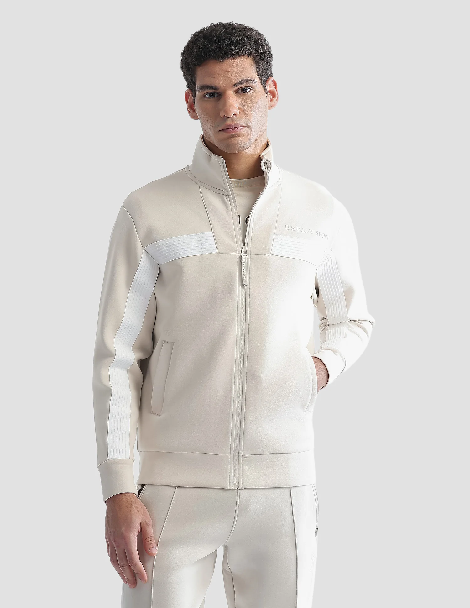 Slim Fit Zipper Active Sweatshirt - Image 6
