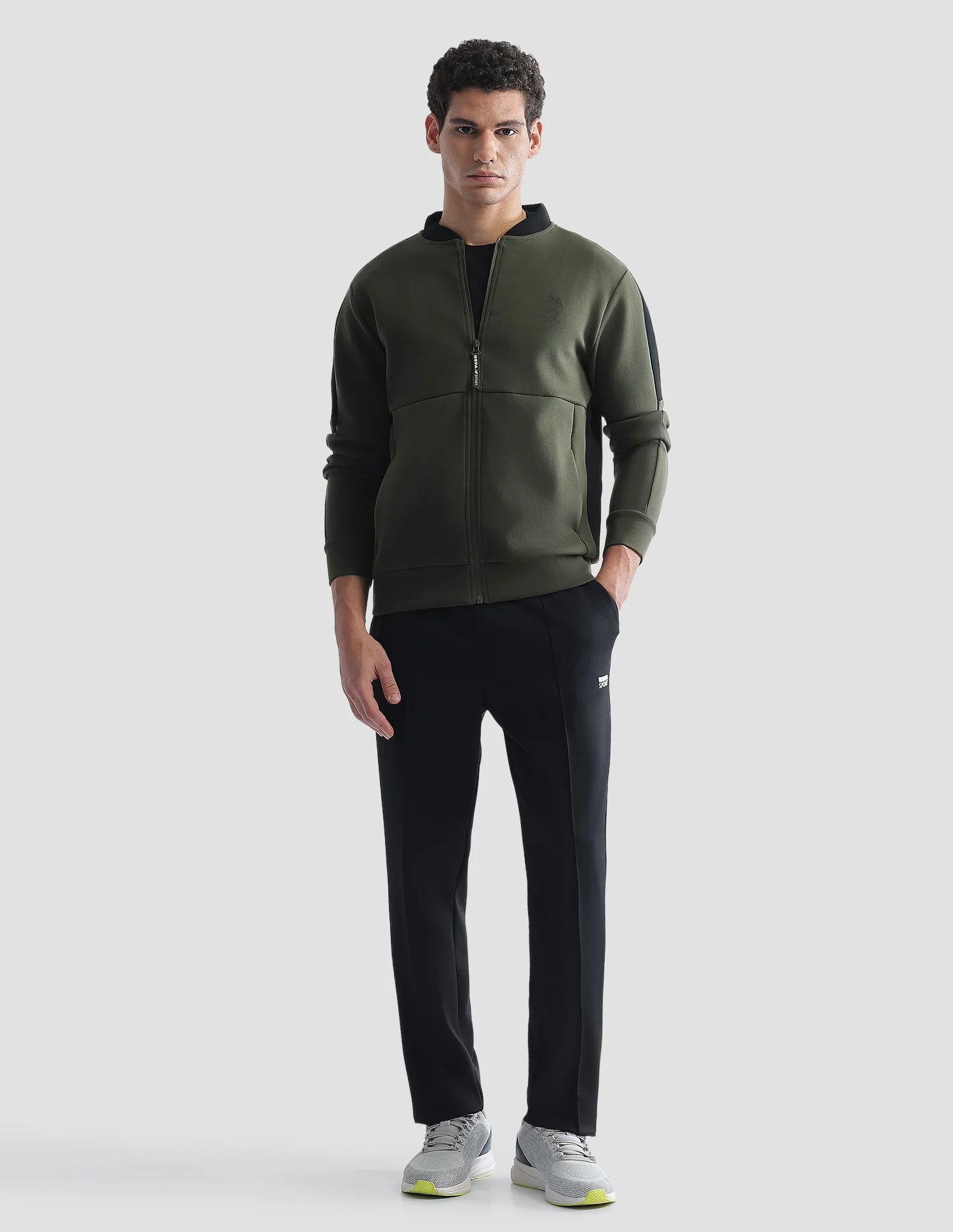 Slim Fit Zipper Active Sweatshirt - Image 3