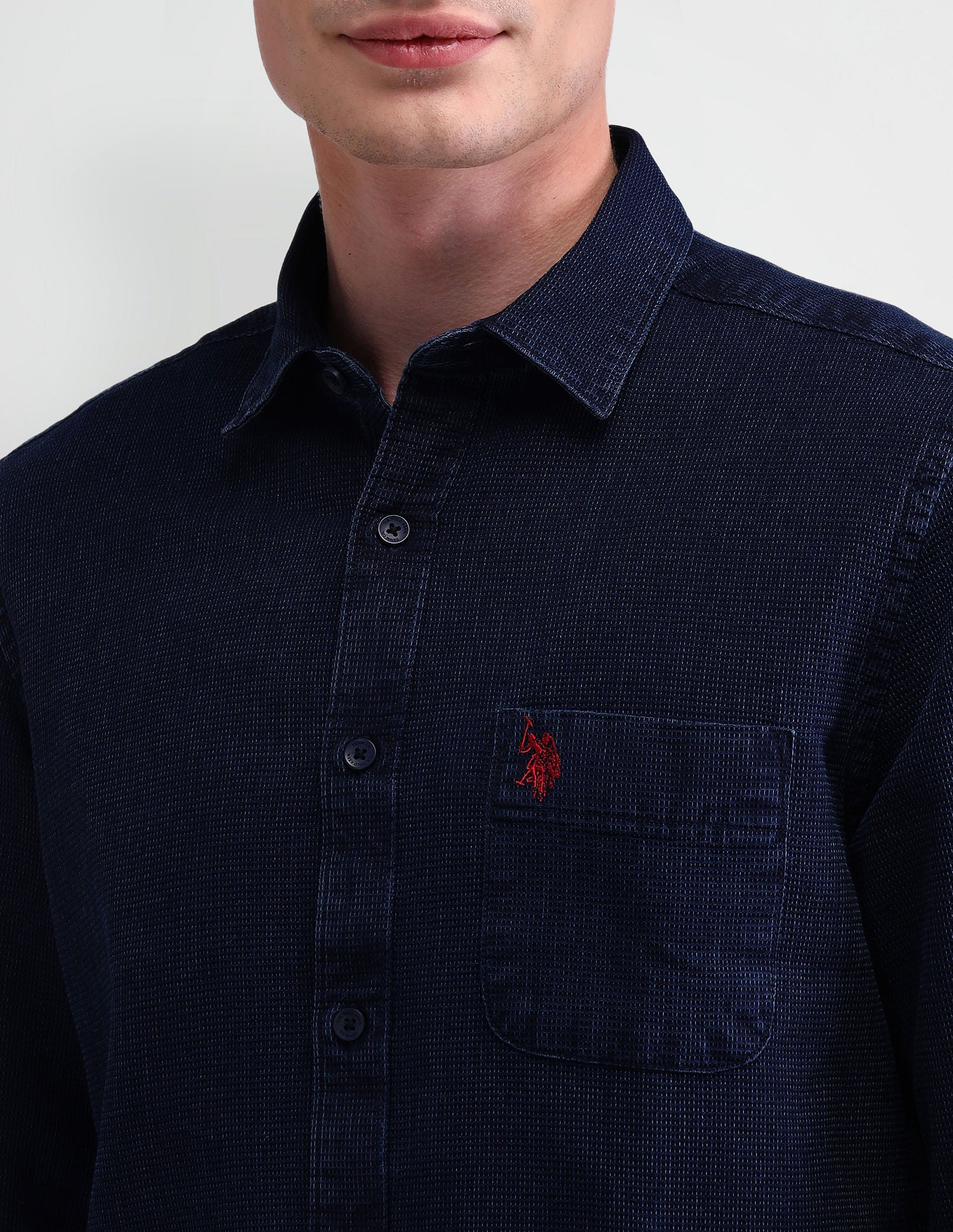 Slim Solid Dobby Shirt - Image 7