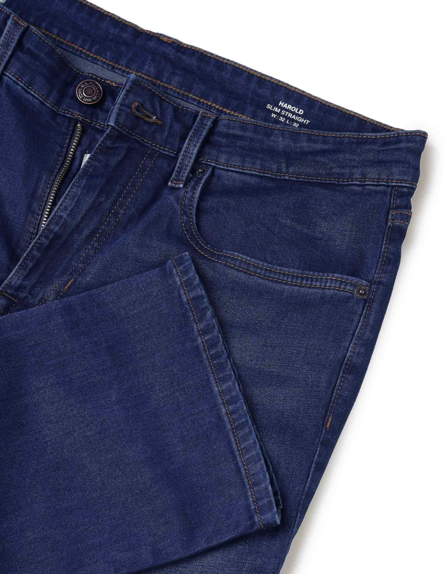 Slim Straight Fit Blue Jeans - Image 2