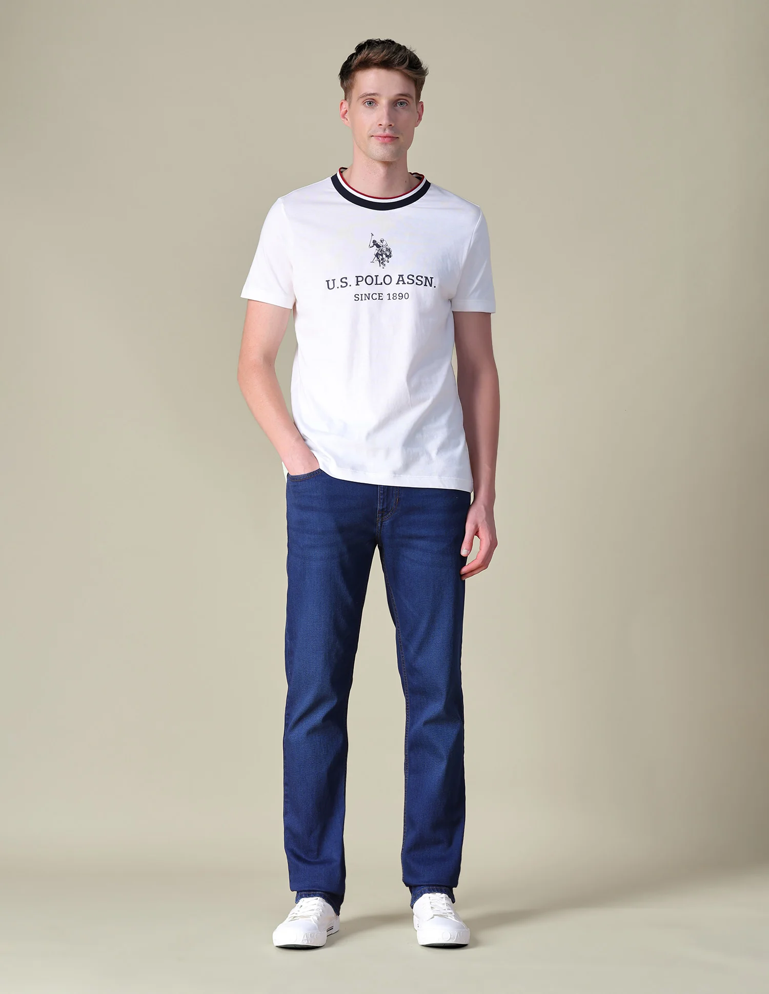 Slim Straight Fit Blue Jeans - Image 3