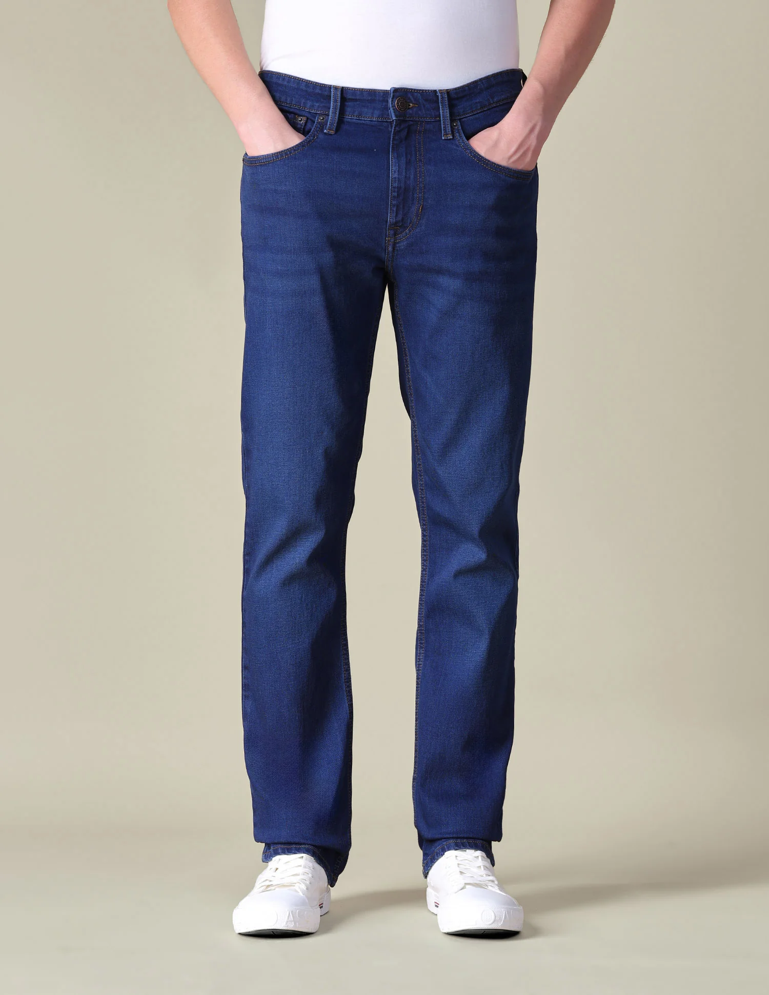 Slim Straight Fit Blue Jeans - Image 6