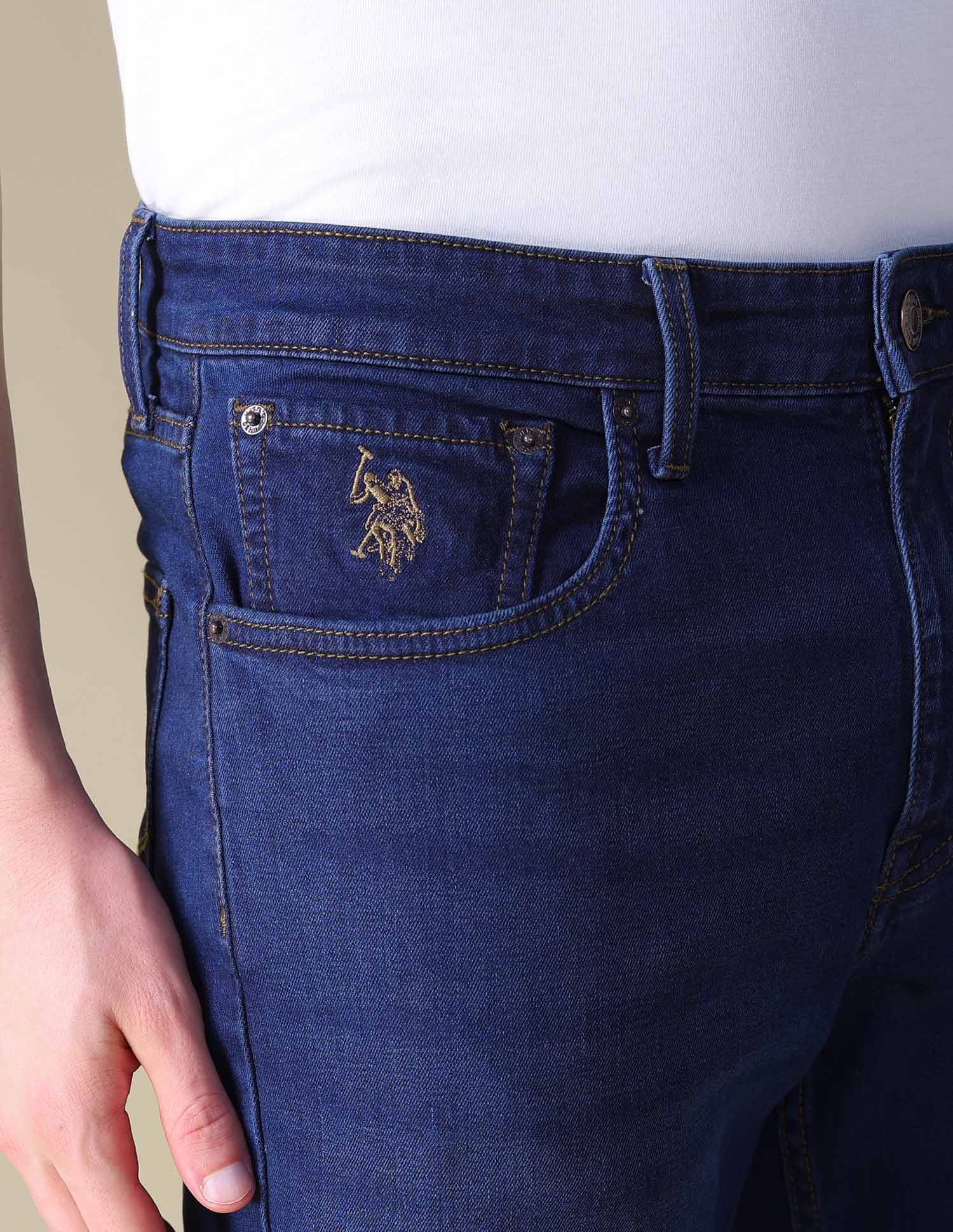 Slim Straight Fit Blue Jeans - Image 7