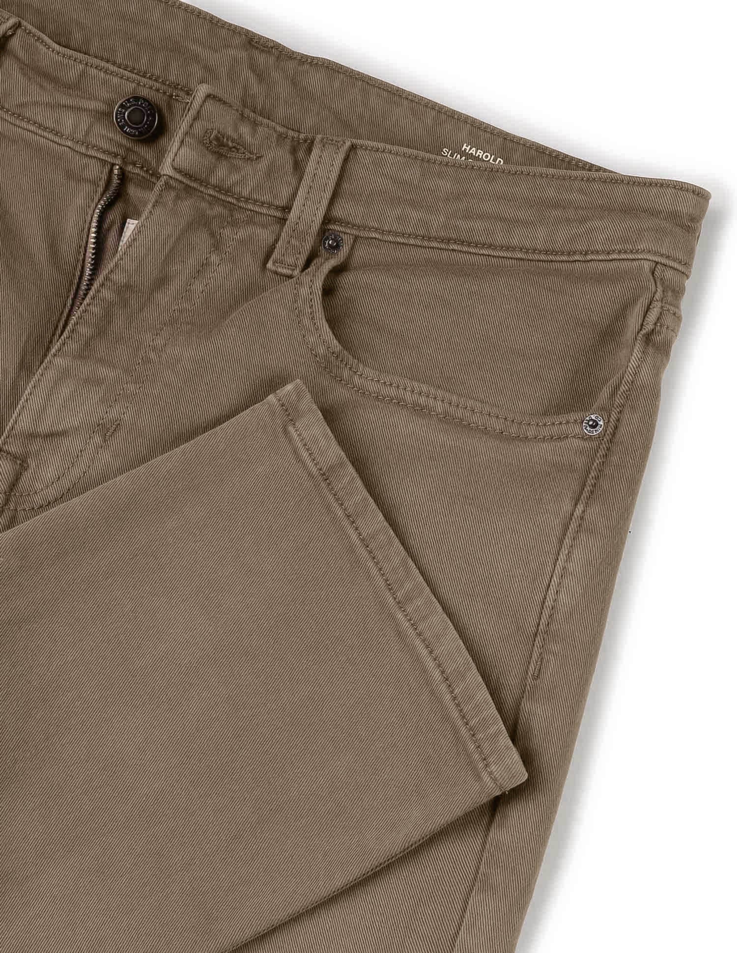 Slim Straight Fit Brown Jeans - Image 2