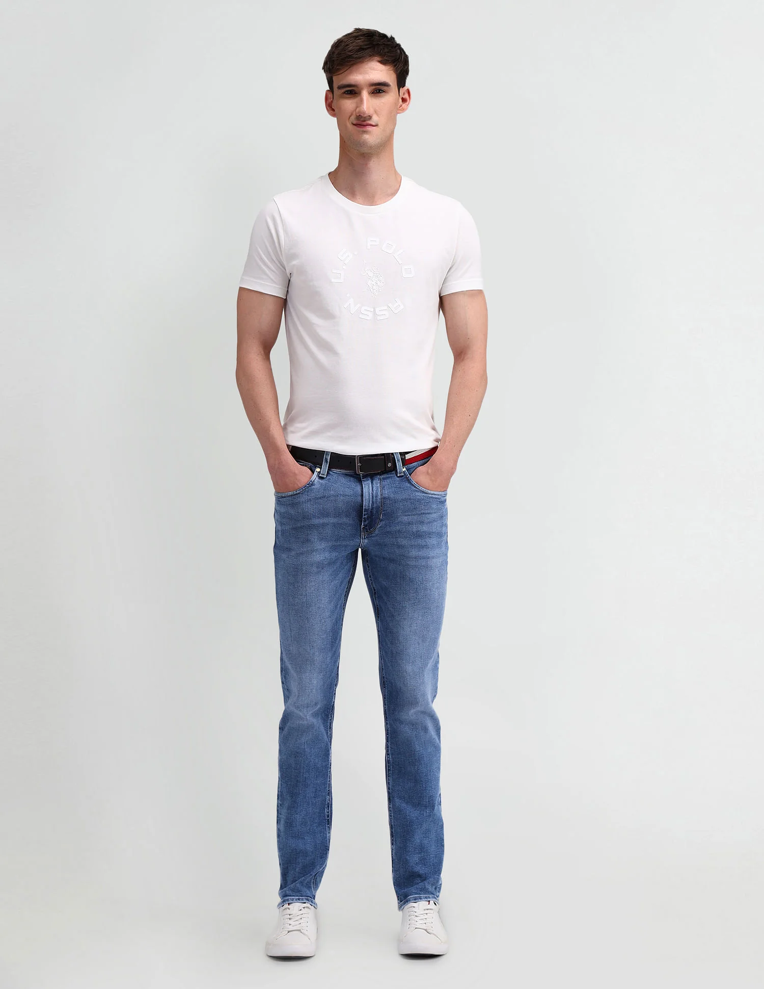 Slim Tapered Blue Jeans - Image 3