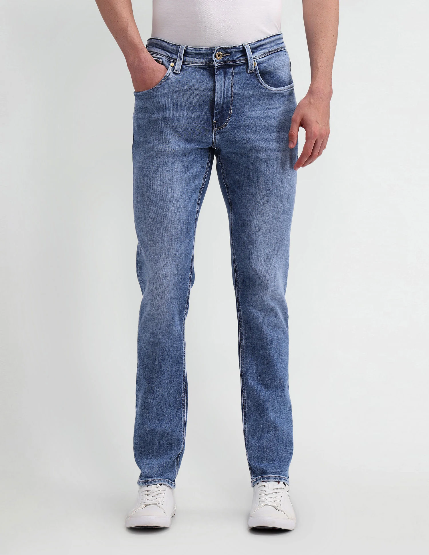 Slim Tapered Blue Jeans - Image 4