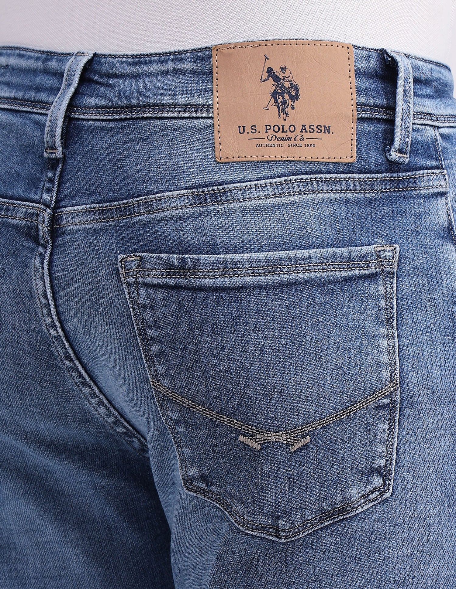 Slim Tapered Blue Jeans - Image 5