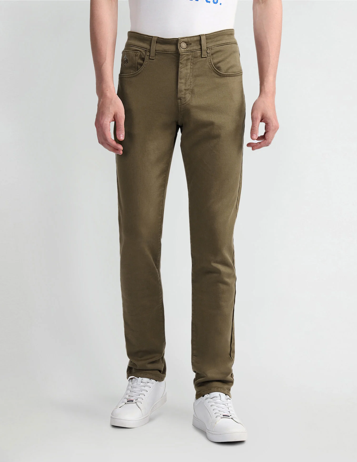 Slim Tapered Fit Beige Jeans - Image 6