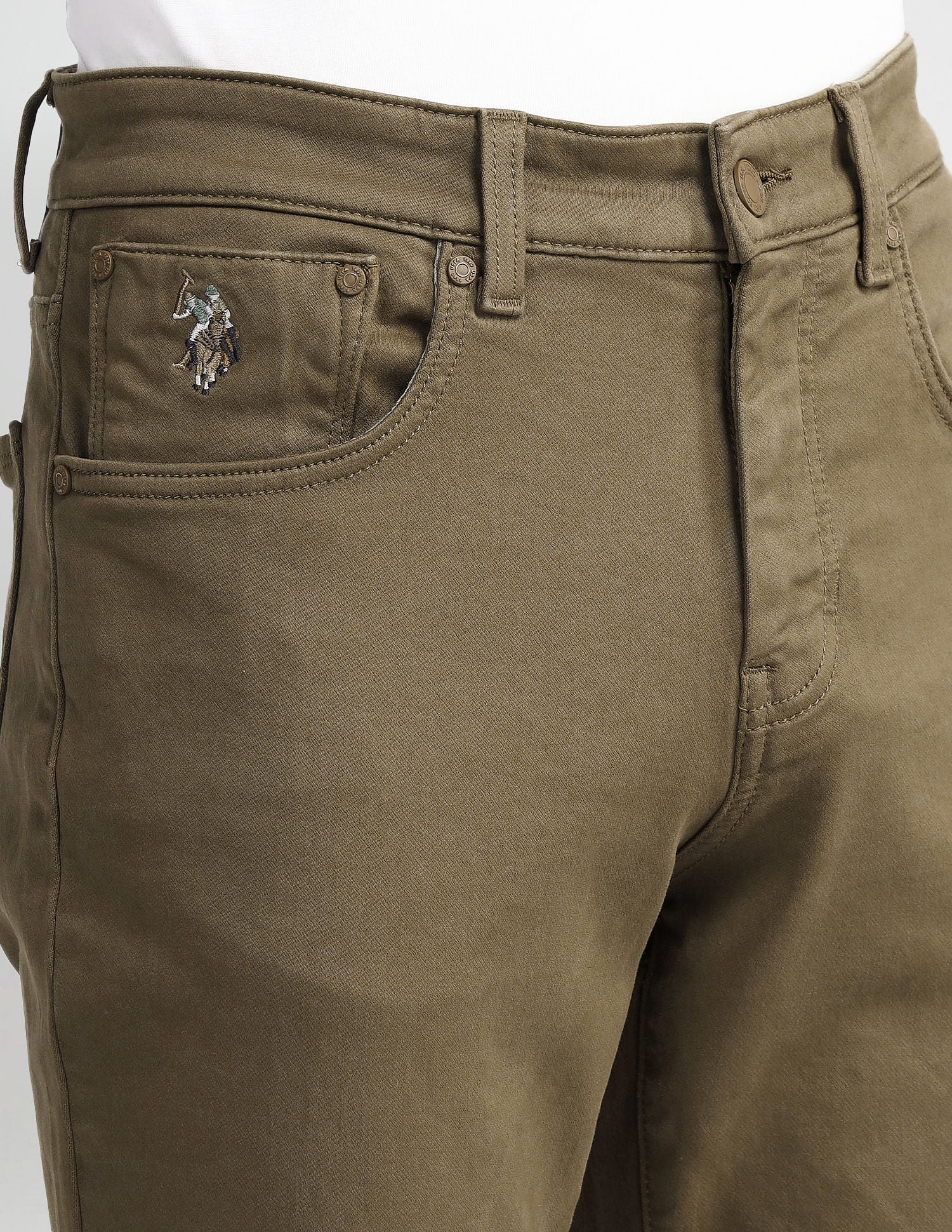 Slim Tapered Fit Beige Jeans - Image 7