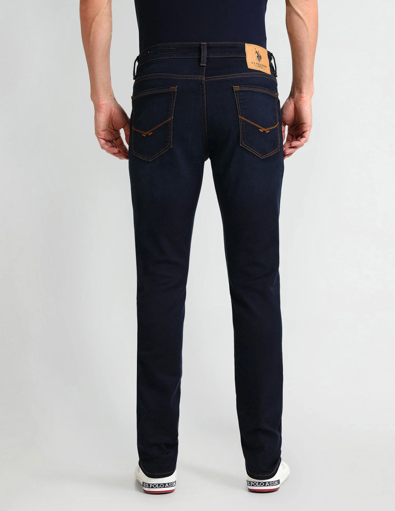 Slim Tapered Fit Blue Jeans - Image 4
