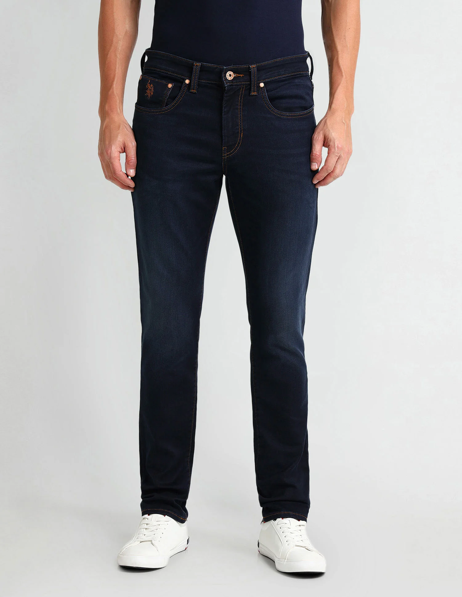 Slim Tapered Fit Blue Jeans - Image 5