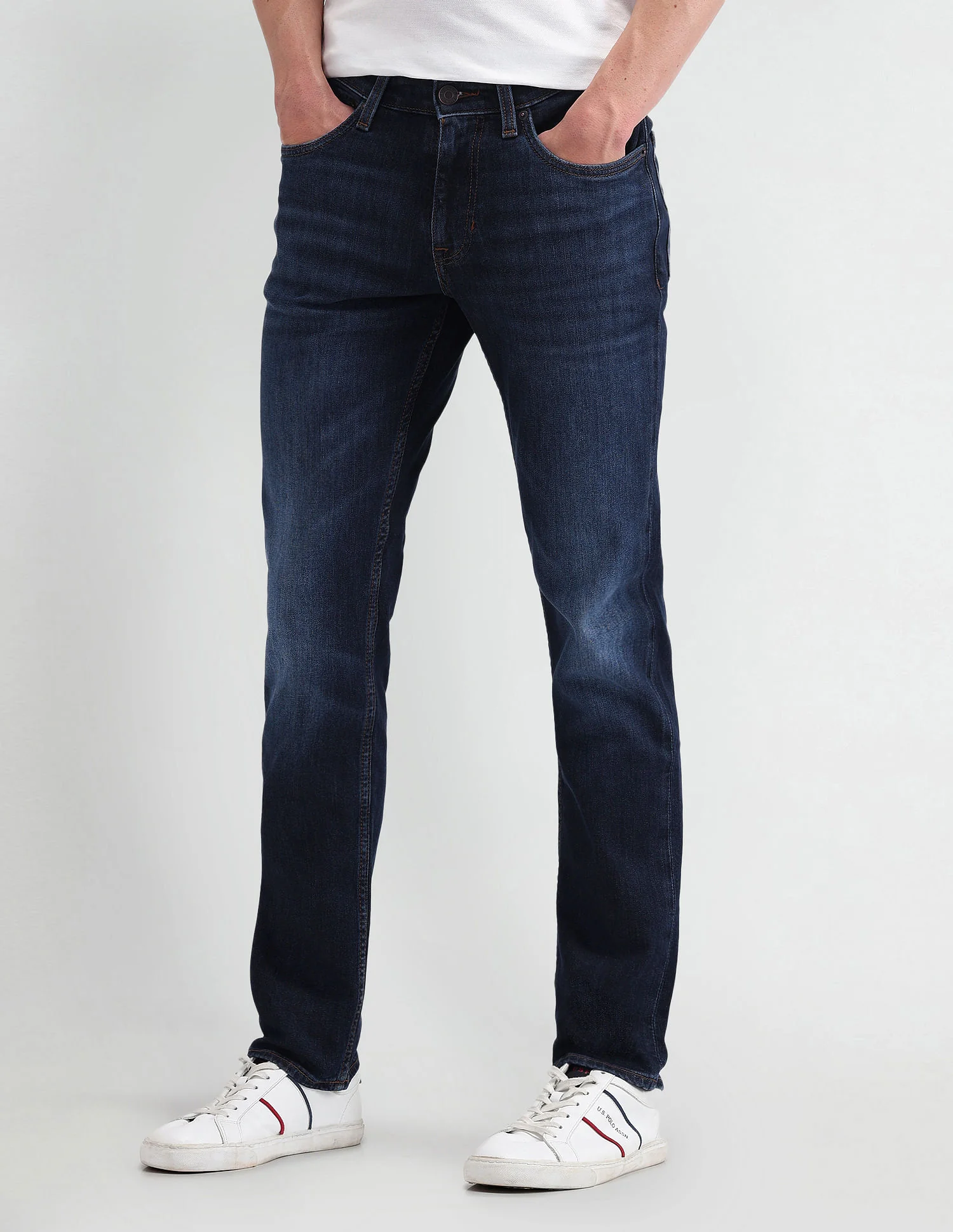 Slim Tapered Fit Blue Jeans