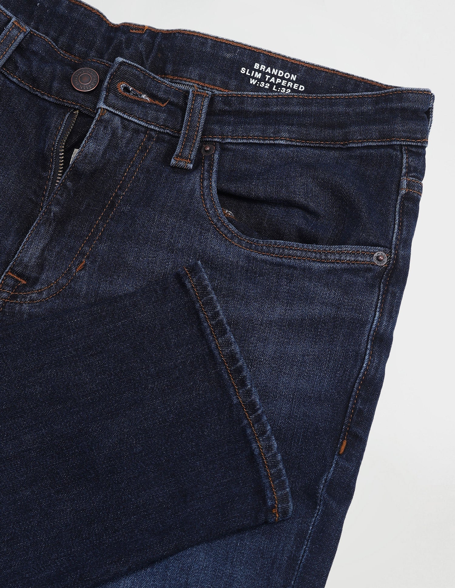 Slim Tapered Fit Blue Jeans - Image 2