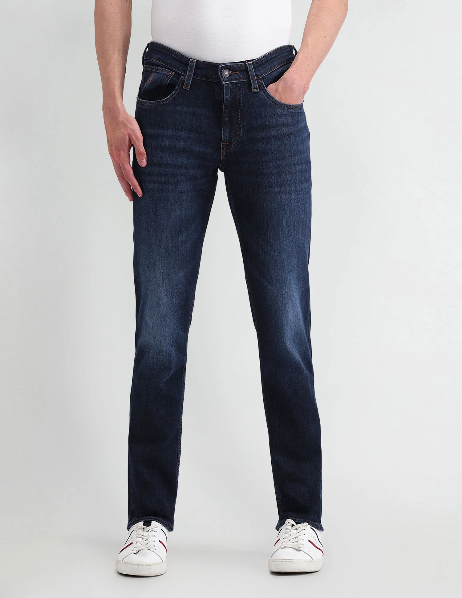 Slim Tapered Fit Blue Jeans - Image 5