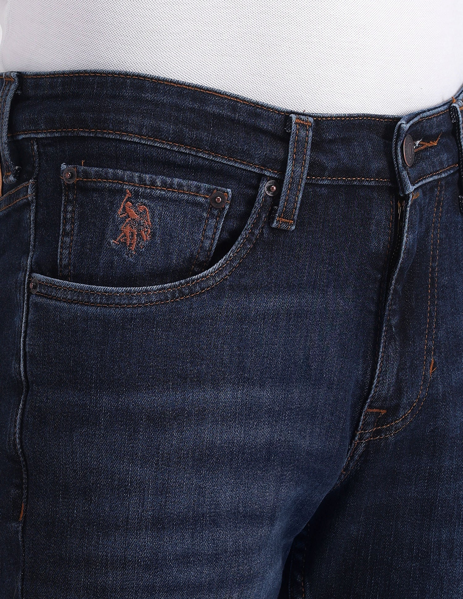 Slim Tapered Fit Blue Jeans - Image 7