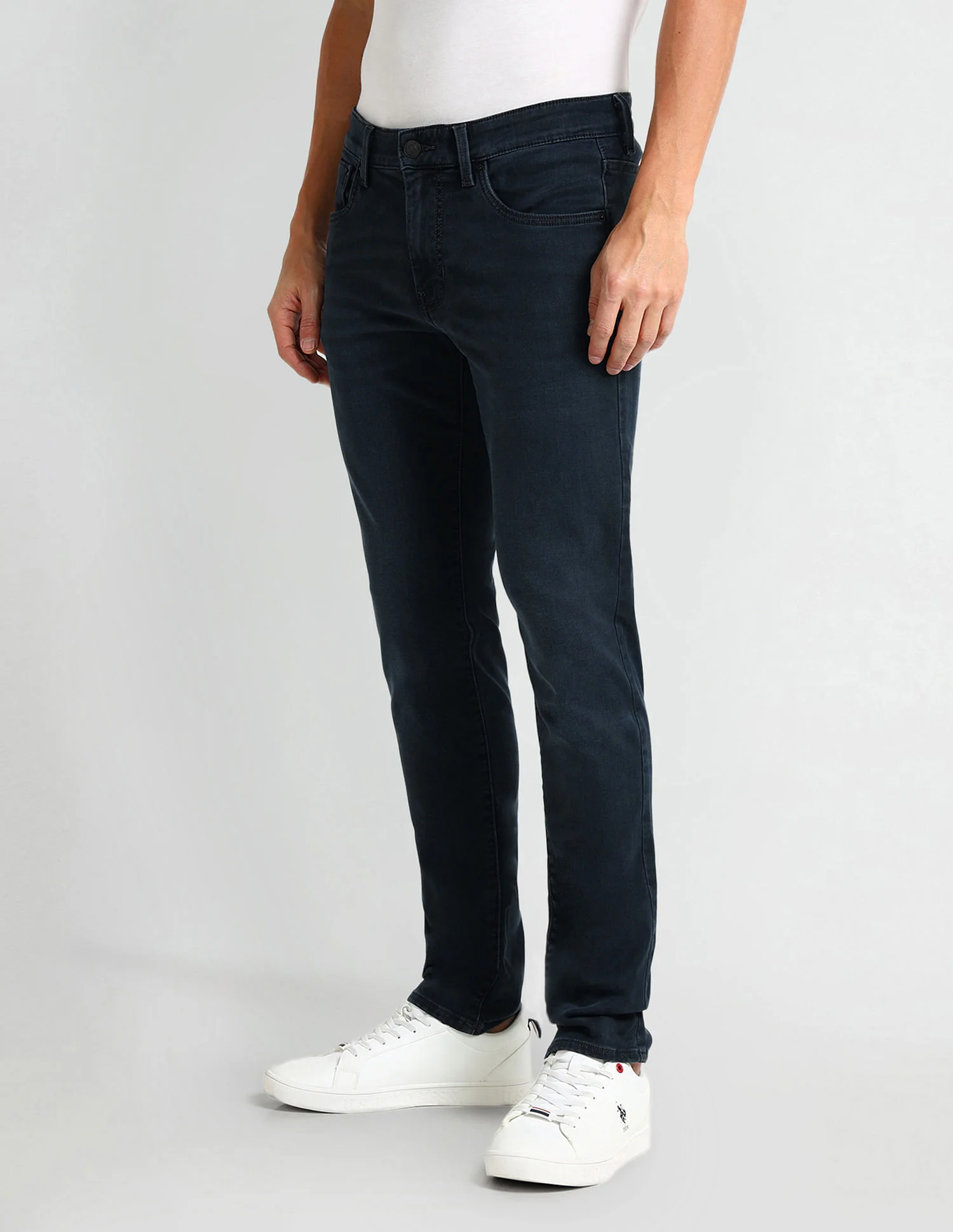 Slim Tapered Fit Blue Jeans - Image 4