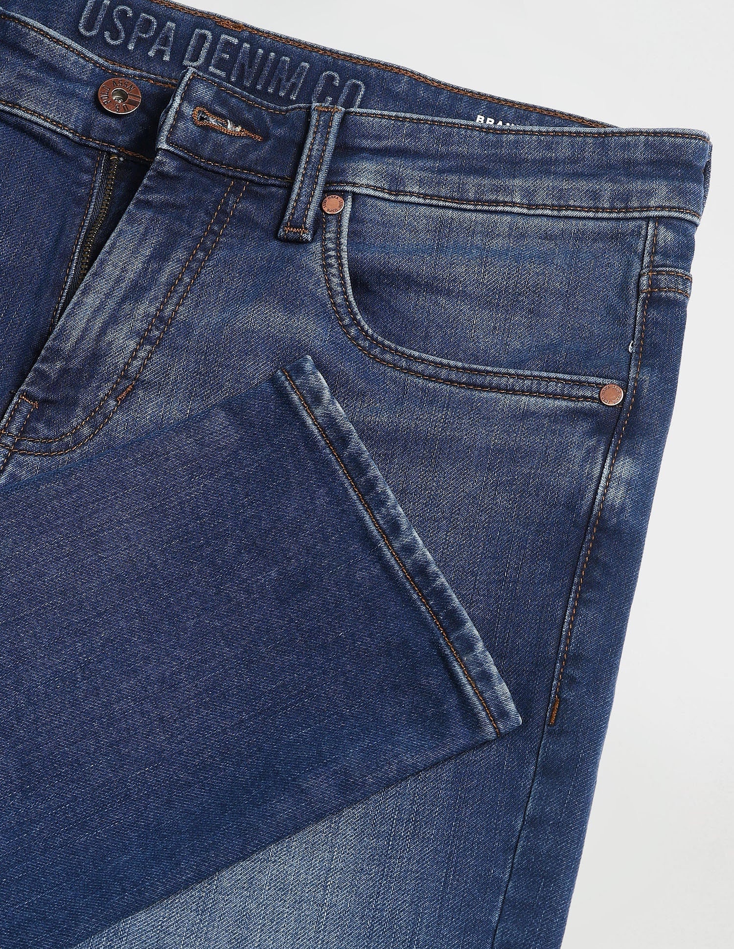 Slim Tapered Fit Blue Jeans - Image 2