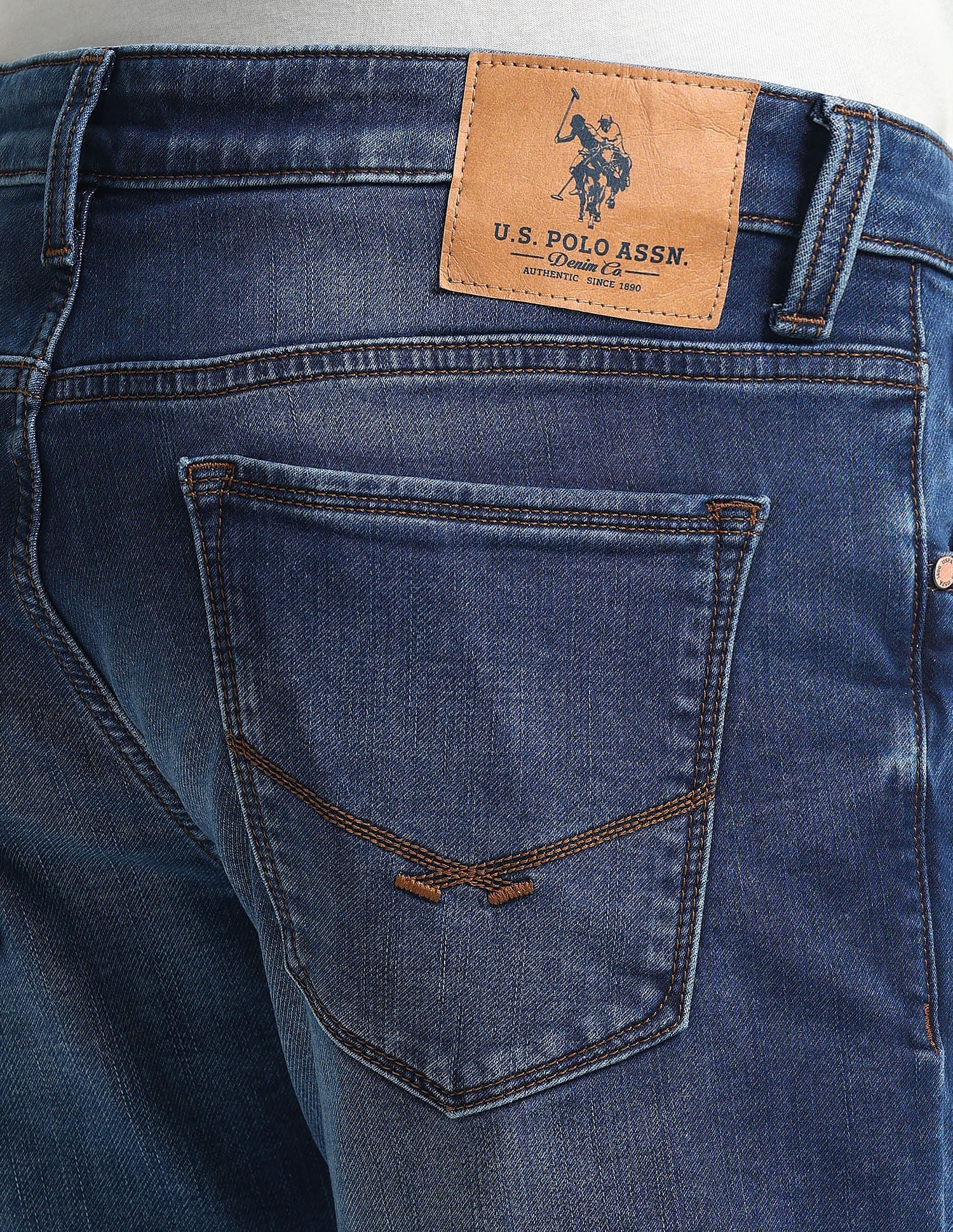 Slim Tapered Fit Blue Jeans - Image 8