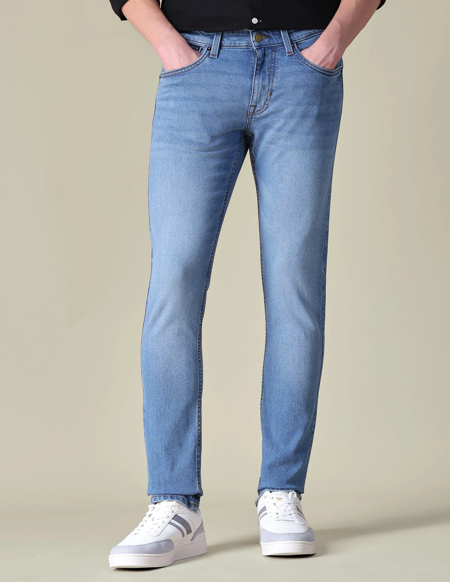 Slim Tapered Fit Blue Jeans