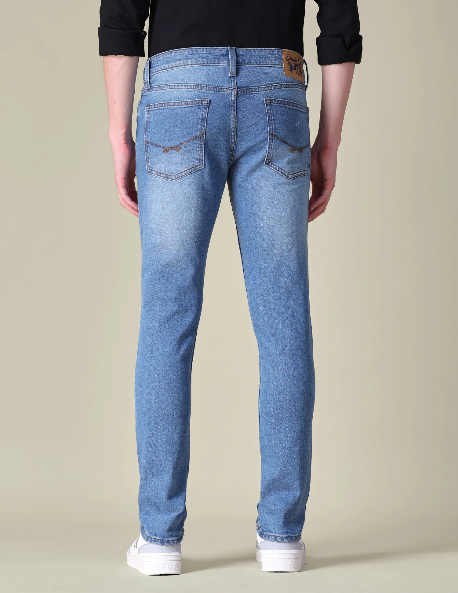 Slim Tapered Fit Blue Jeans - Image 5