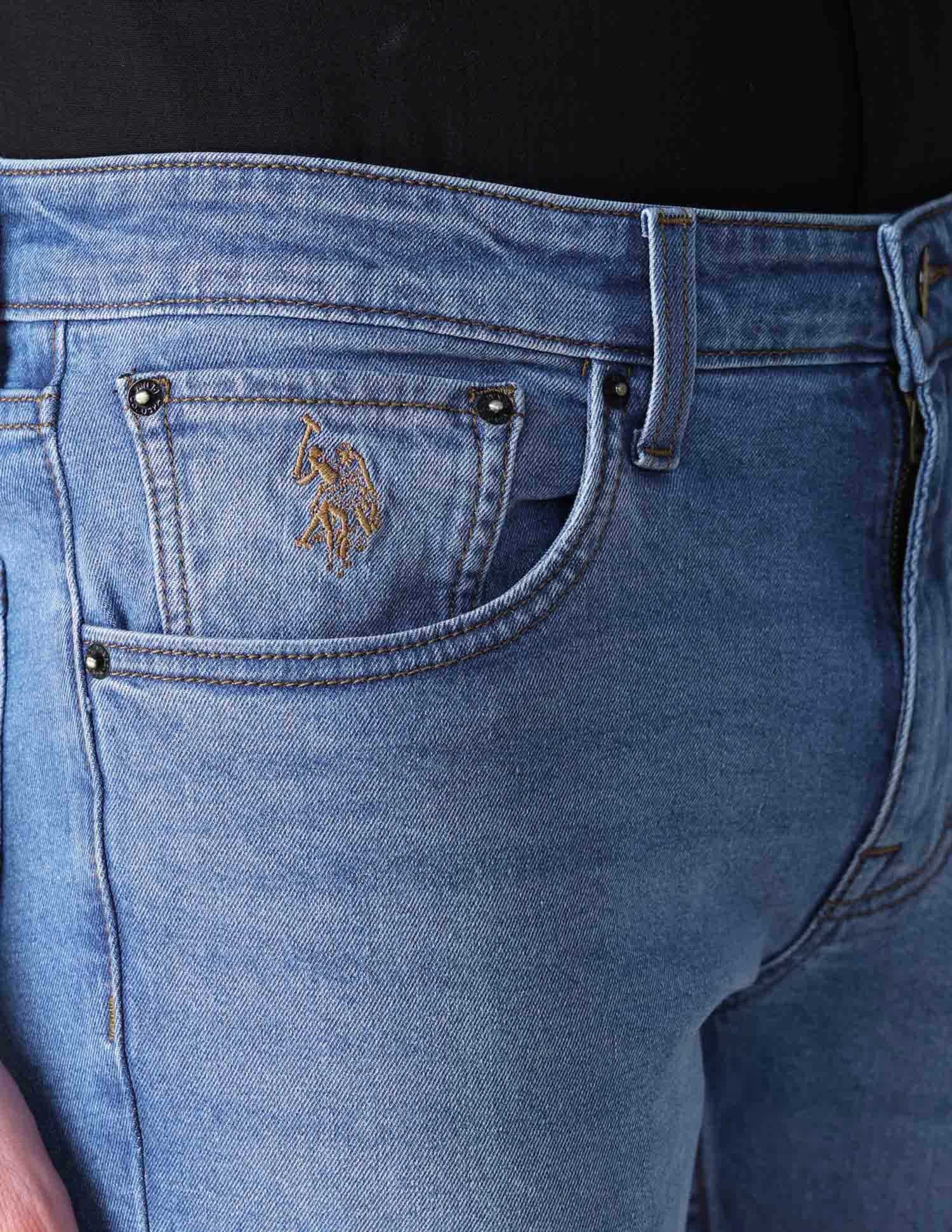 Slim Tapered Fit Blue Jeans - Image 7