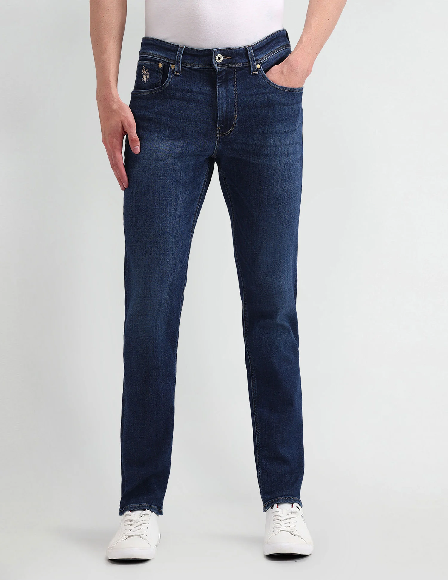 Slim Tapered Fit Blue Jeans - Image 6