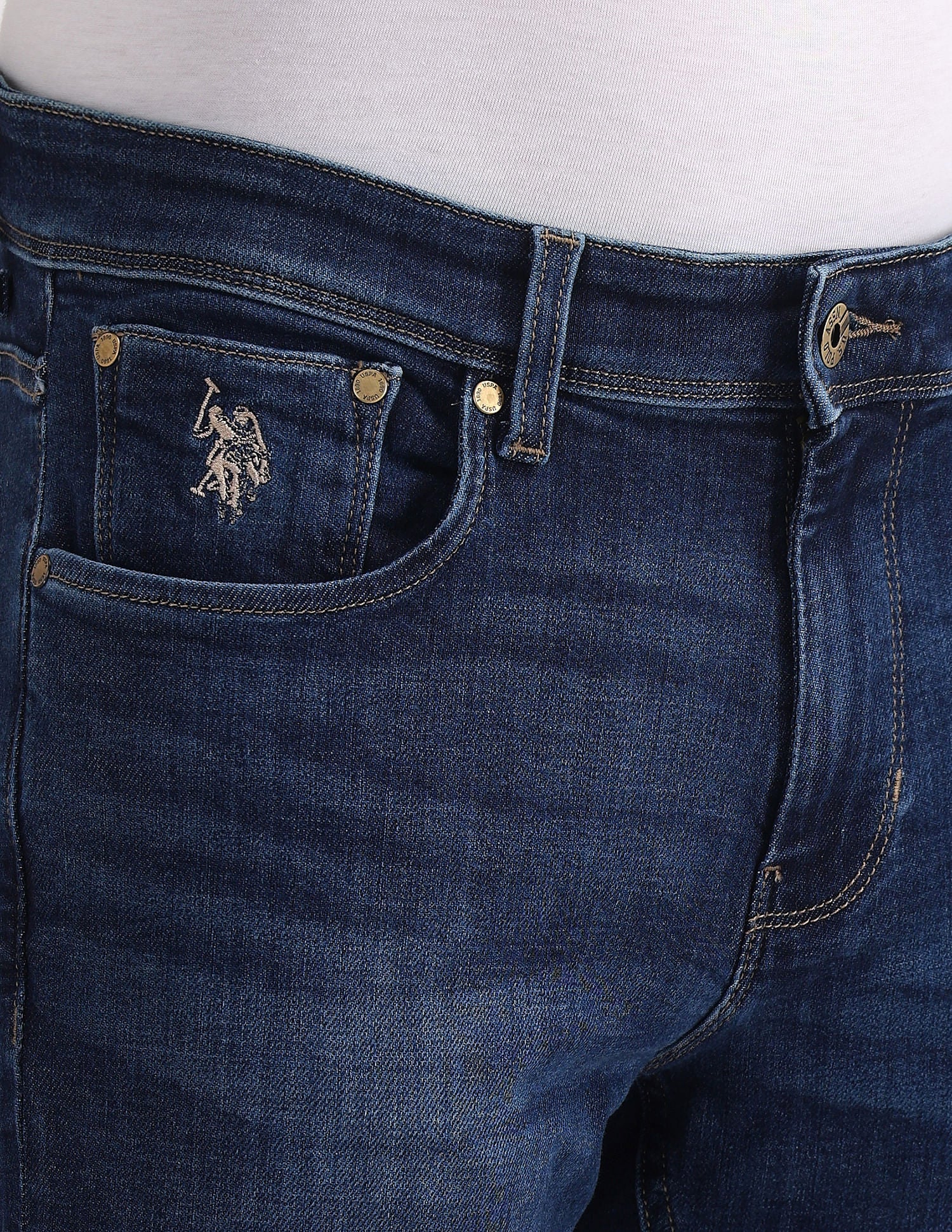 Slim Tapered Fit Blue Jeans - Image 8