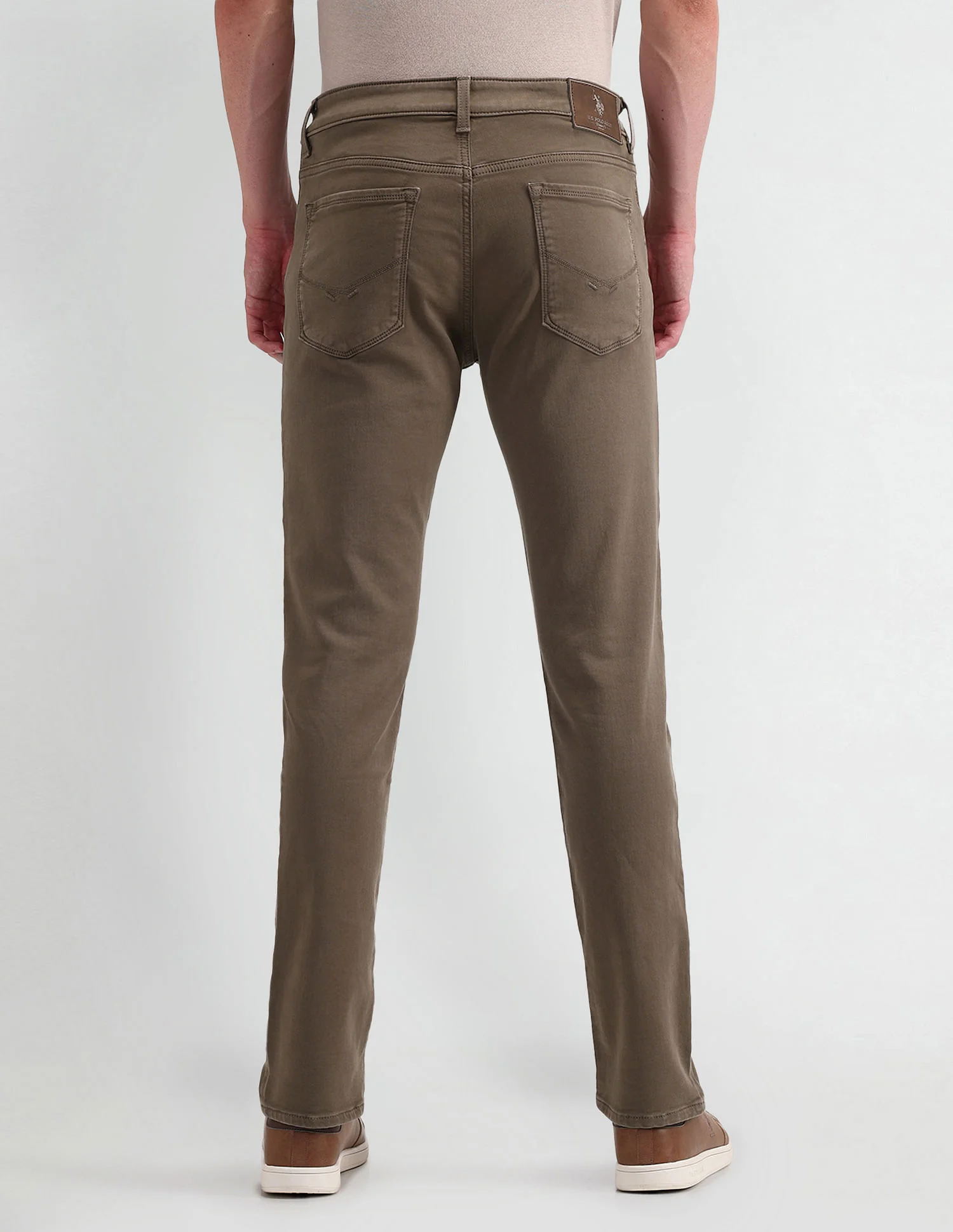 Slim Tapered Fit Brown Jeans - Image 5