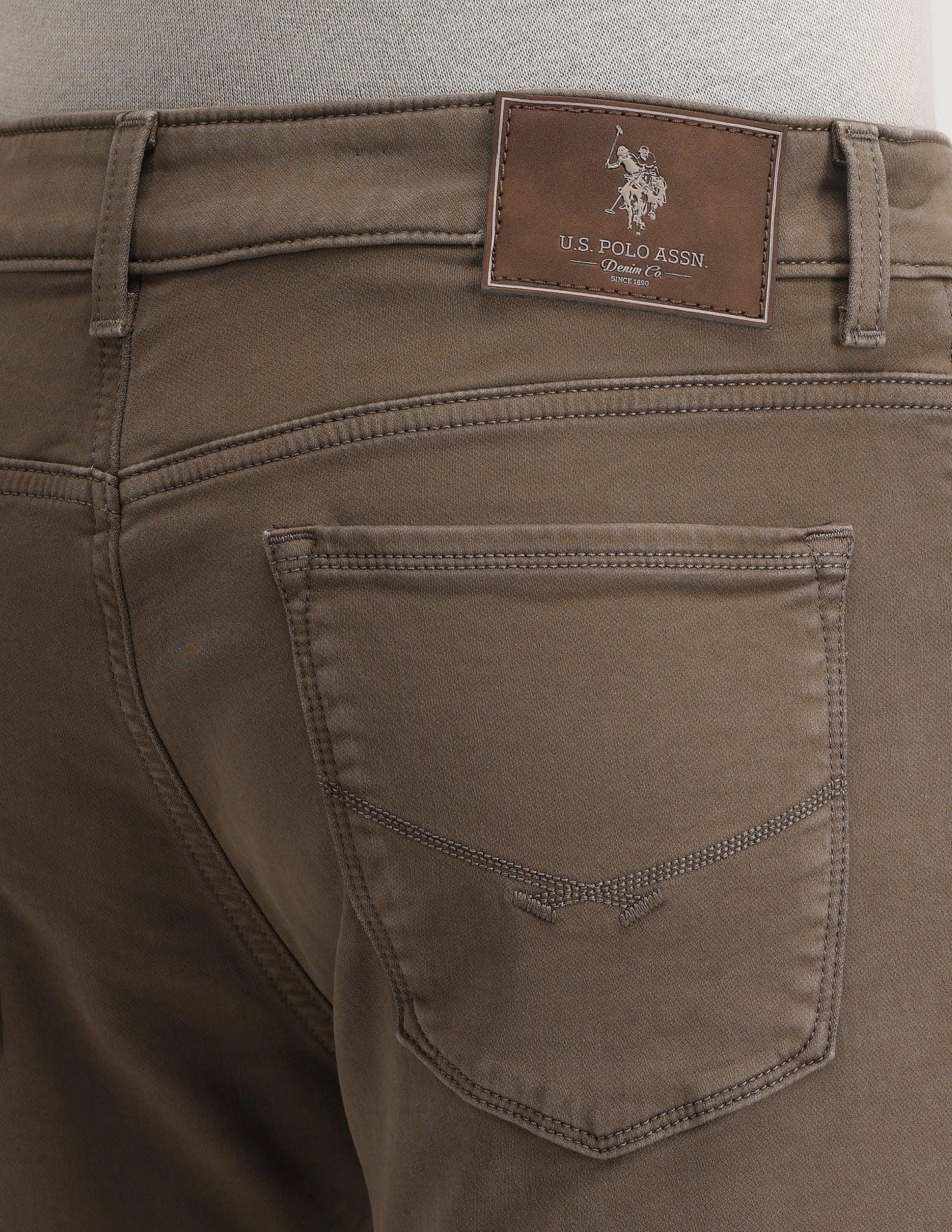 Slim Tapered Fit Brown Jeans - Image 8
