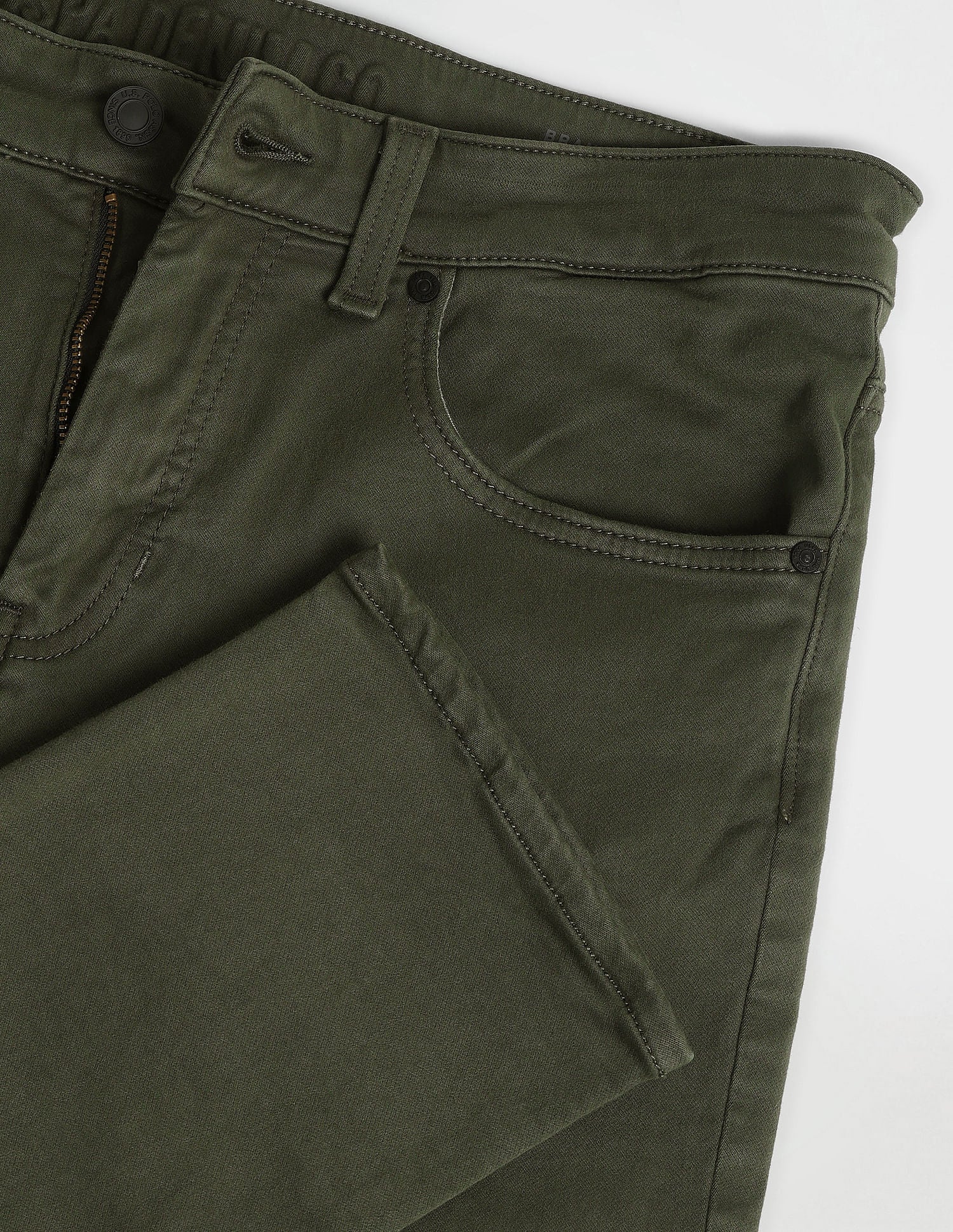 Slim Tapered Fit Green Jeans - Image 2