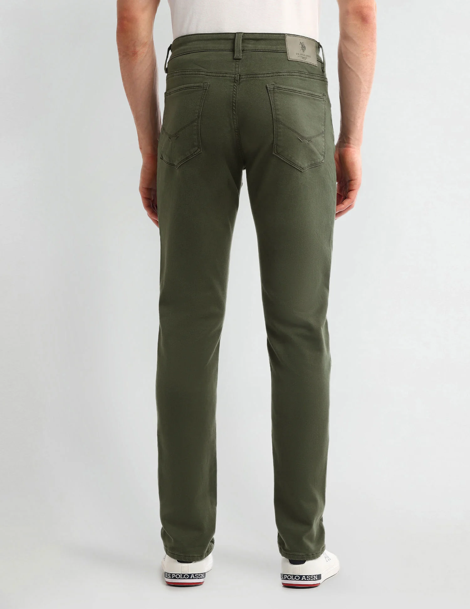 Slim Tapered Fit Green Jeans - Image 5