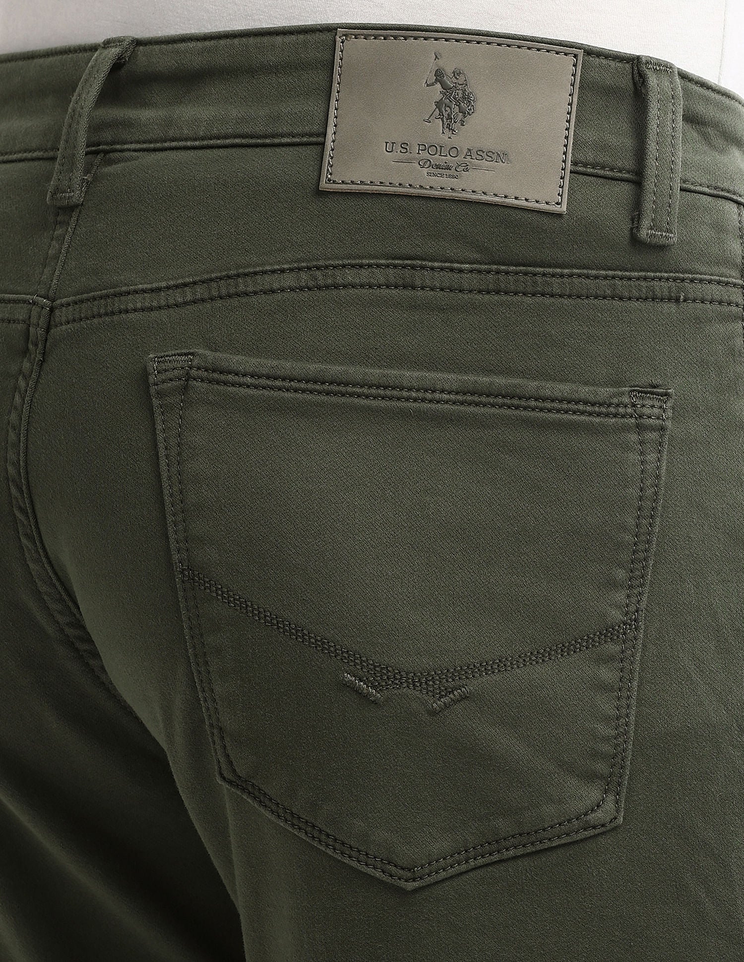 Slim Tapered Fit Green Jeans - Image 7