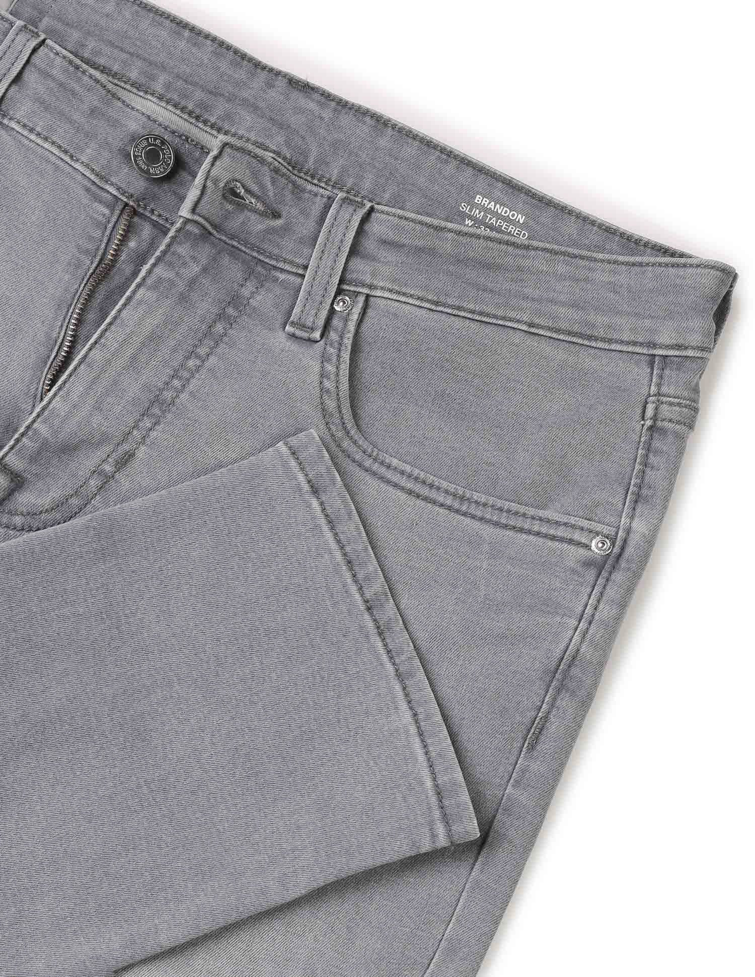 Slim Tapered Fit Grey Jeans - Image 2