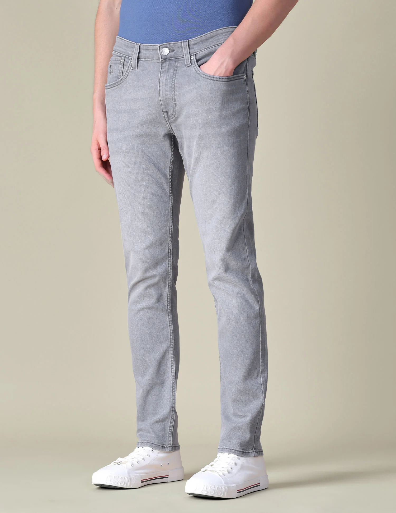 Slim Tapered Fit Grey Jeans - Image 4