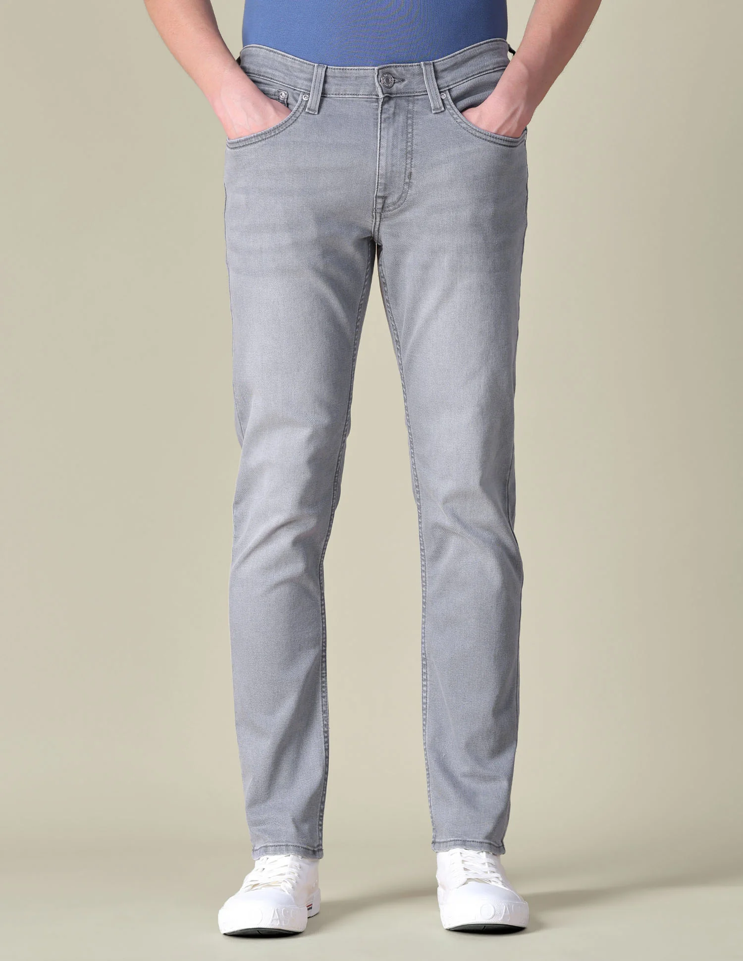 Slim Tapered Fit Grey Jeans - Image 6