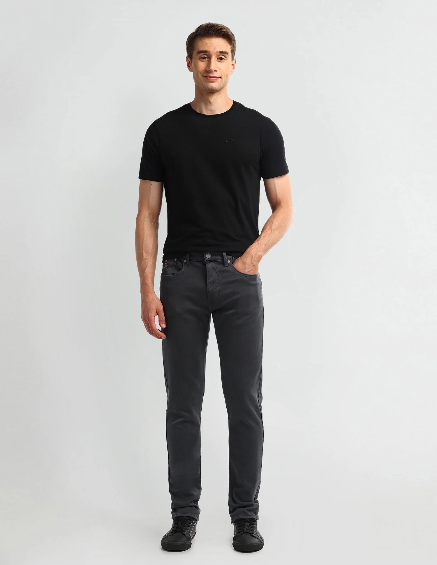 Slim Tapered Grey Jeans - Image 2