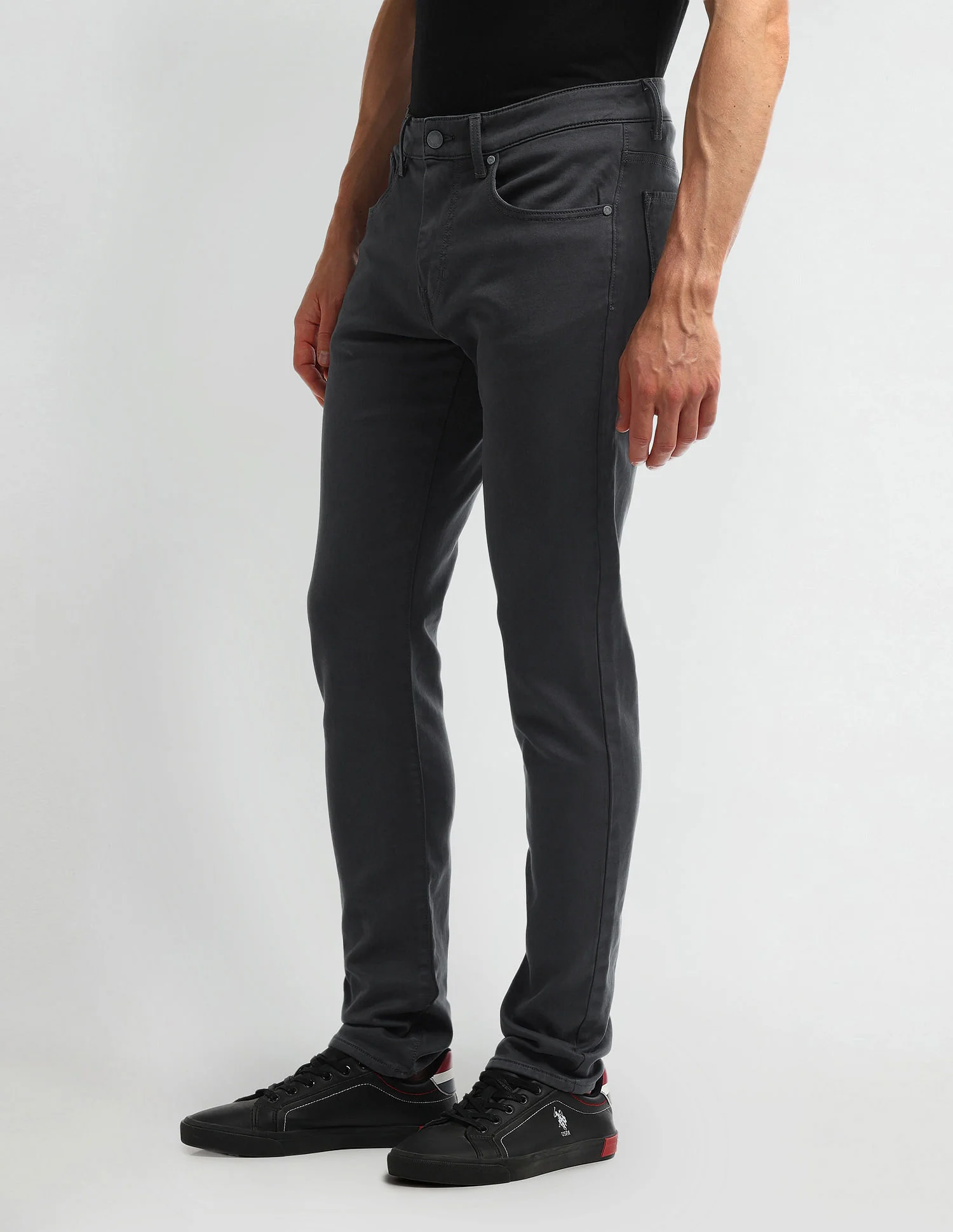 Slim Tapered Grey Jeans - Image 3