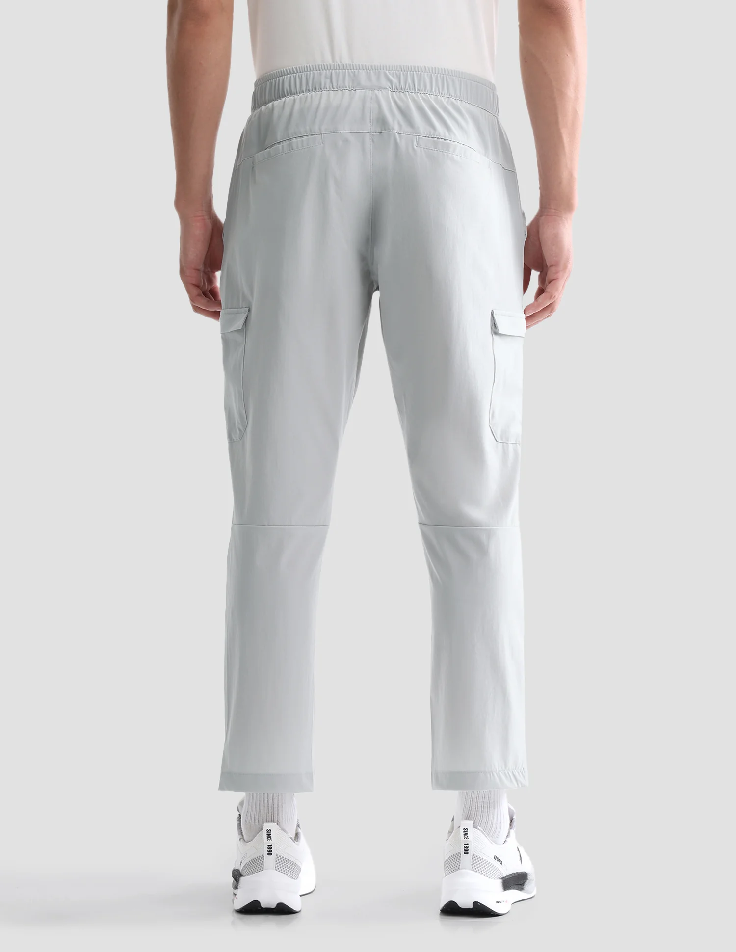 Solid Active Cargo Track Pants - Image 5
