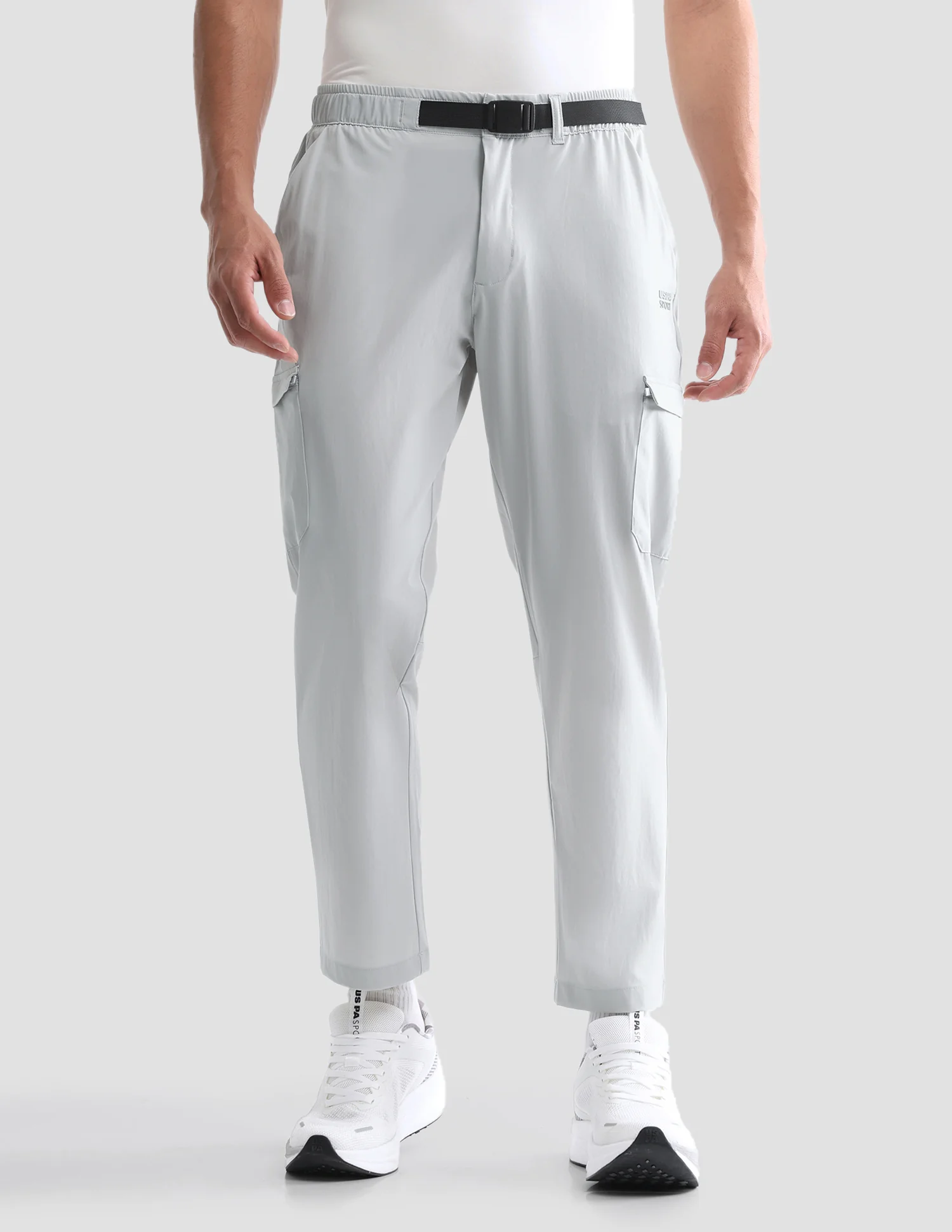 Solid Active Cargo Track Pants - Image 6