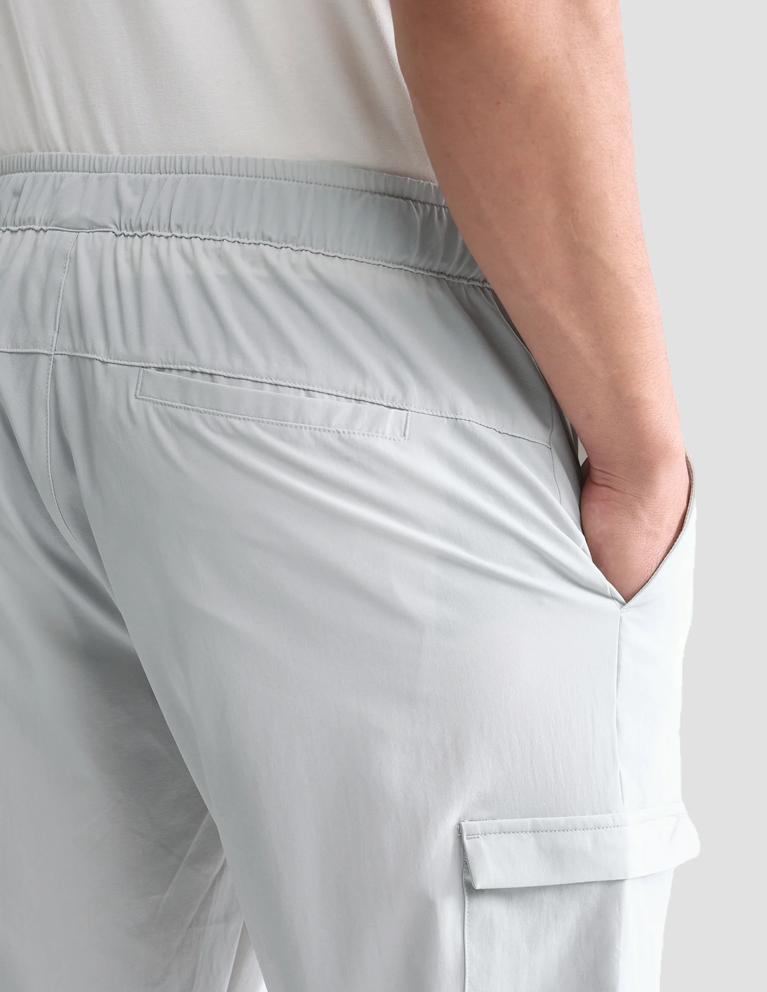 Solid Active Cargo Track Pants - Image 8