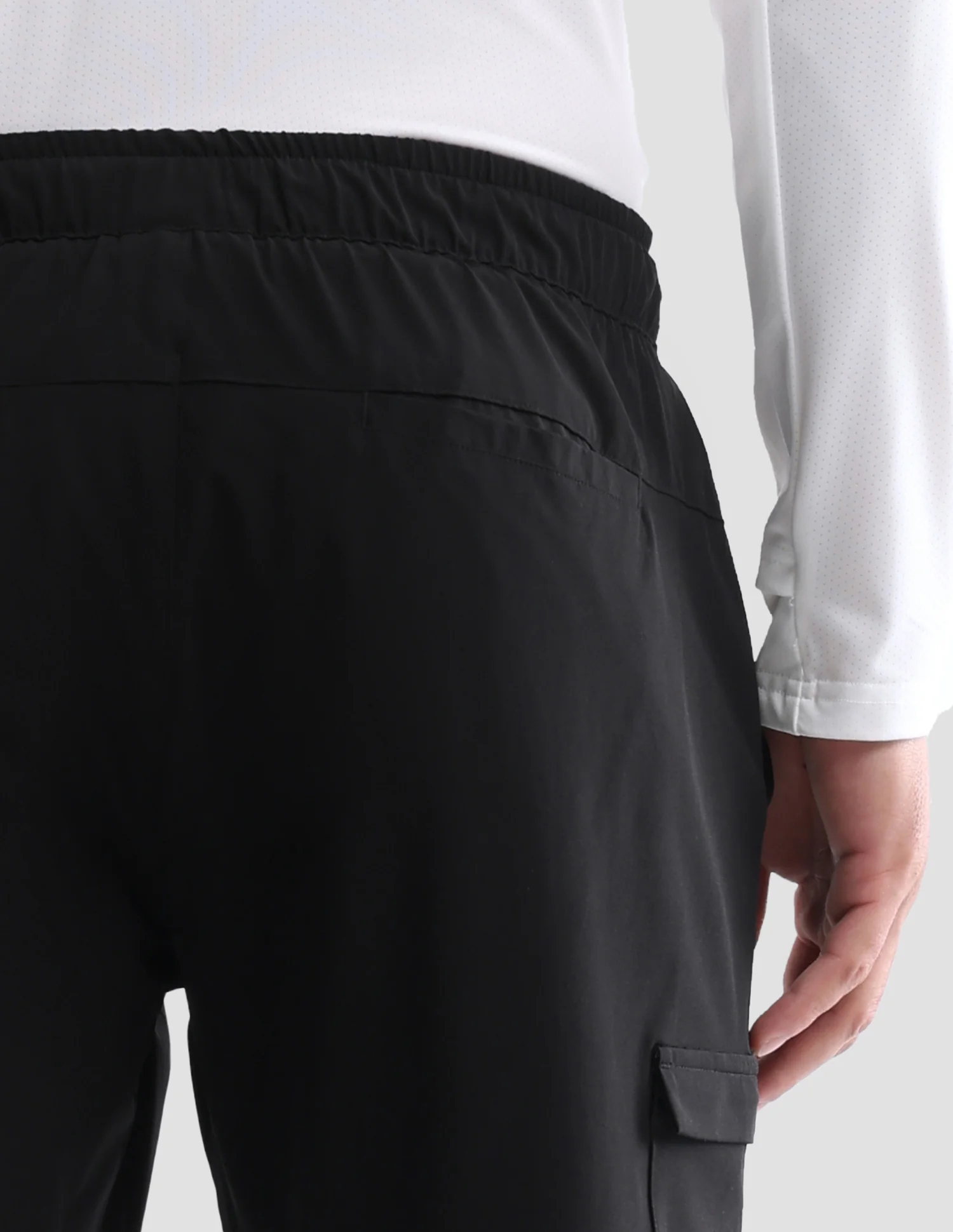 Solid Active Cargo Track Pants - Image 8