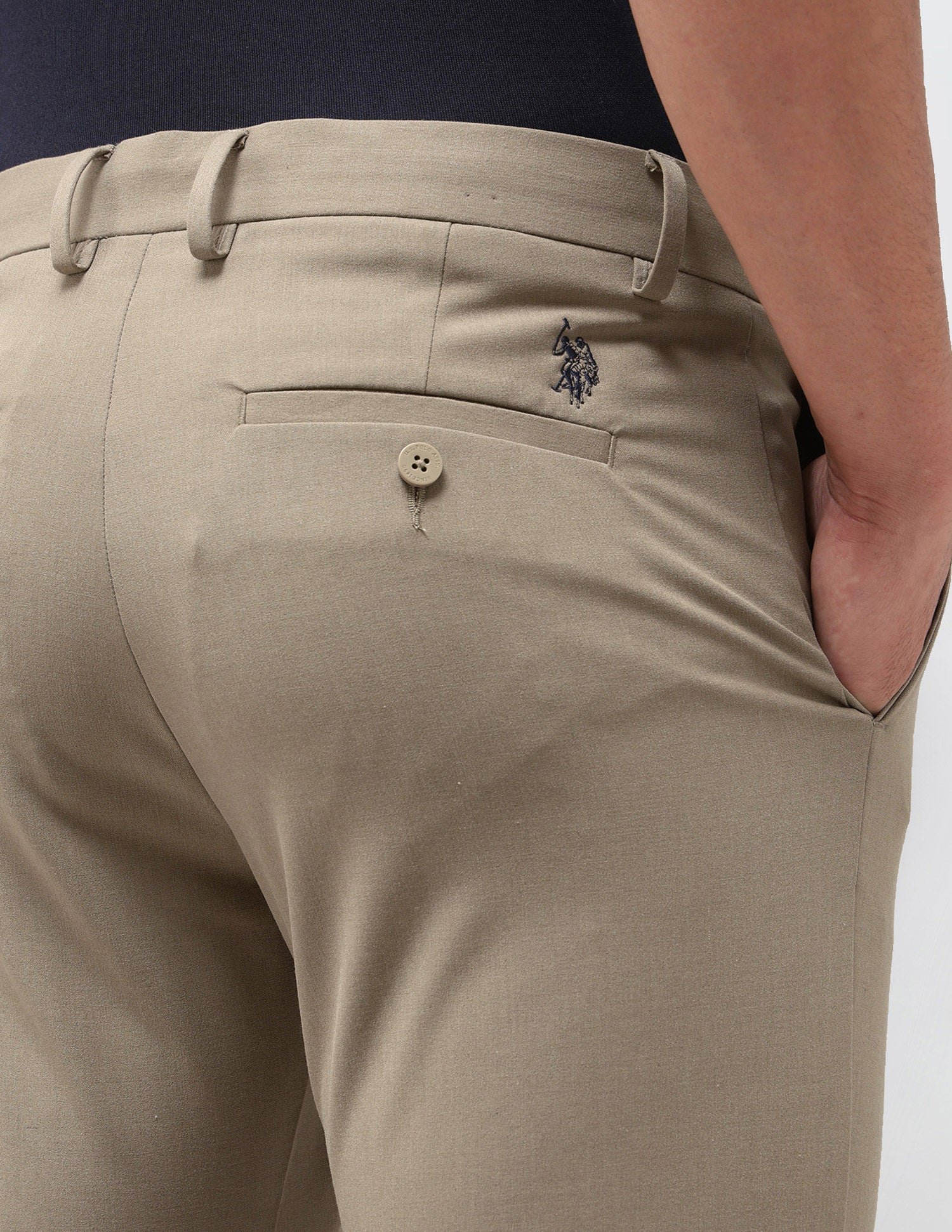 Solid Austin Slim Fit Trousers - Image 8