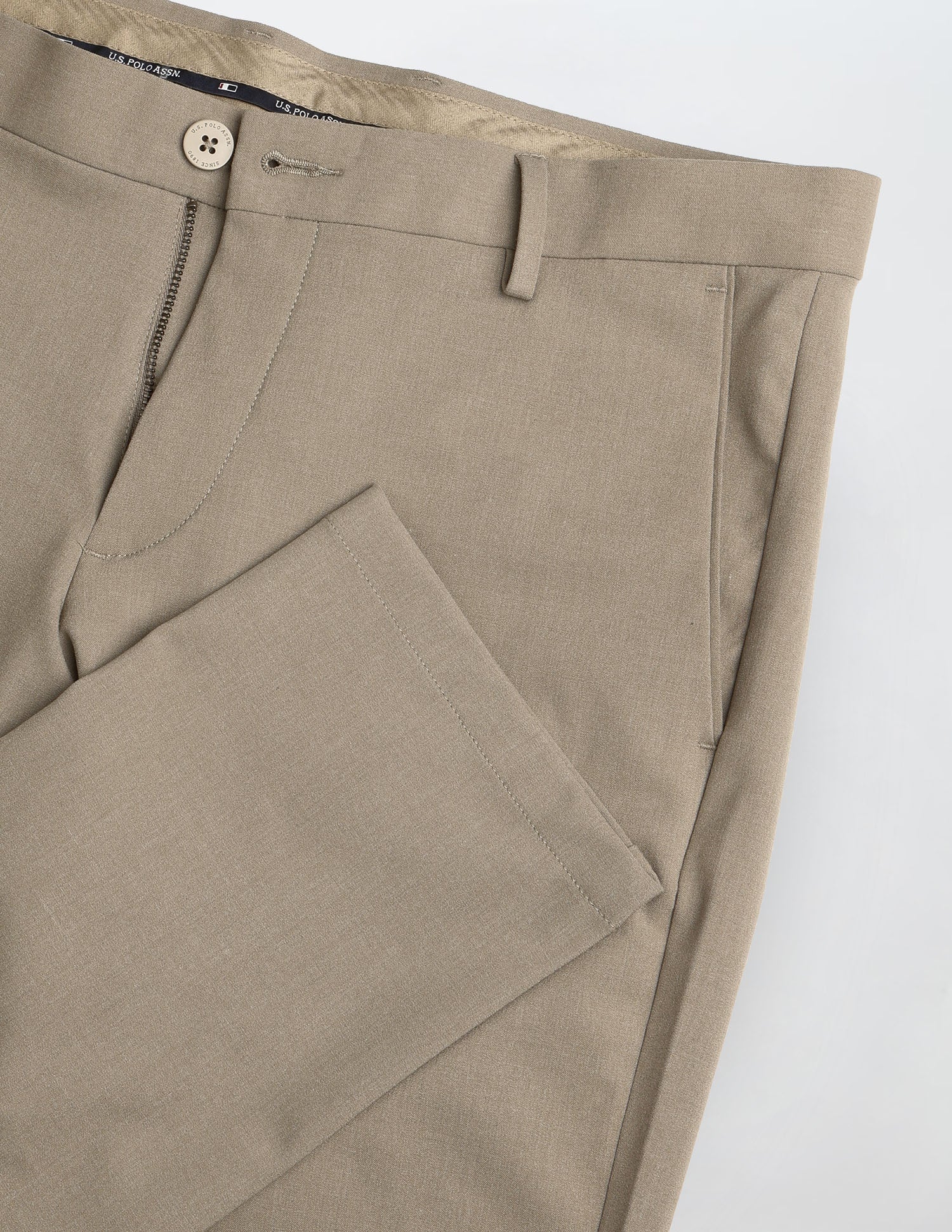 Solid Austin Slim Fit Trousers - Image 9
