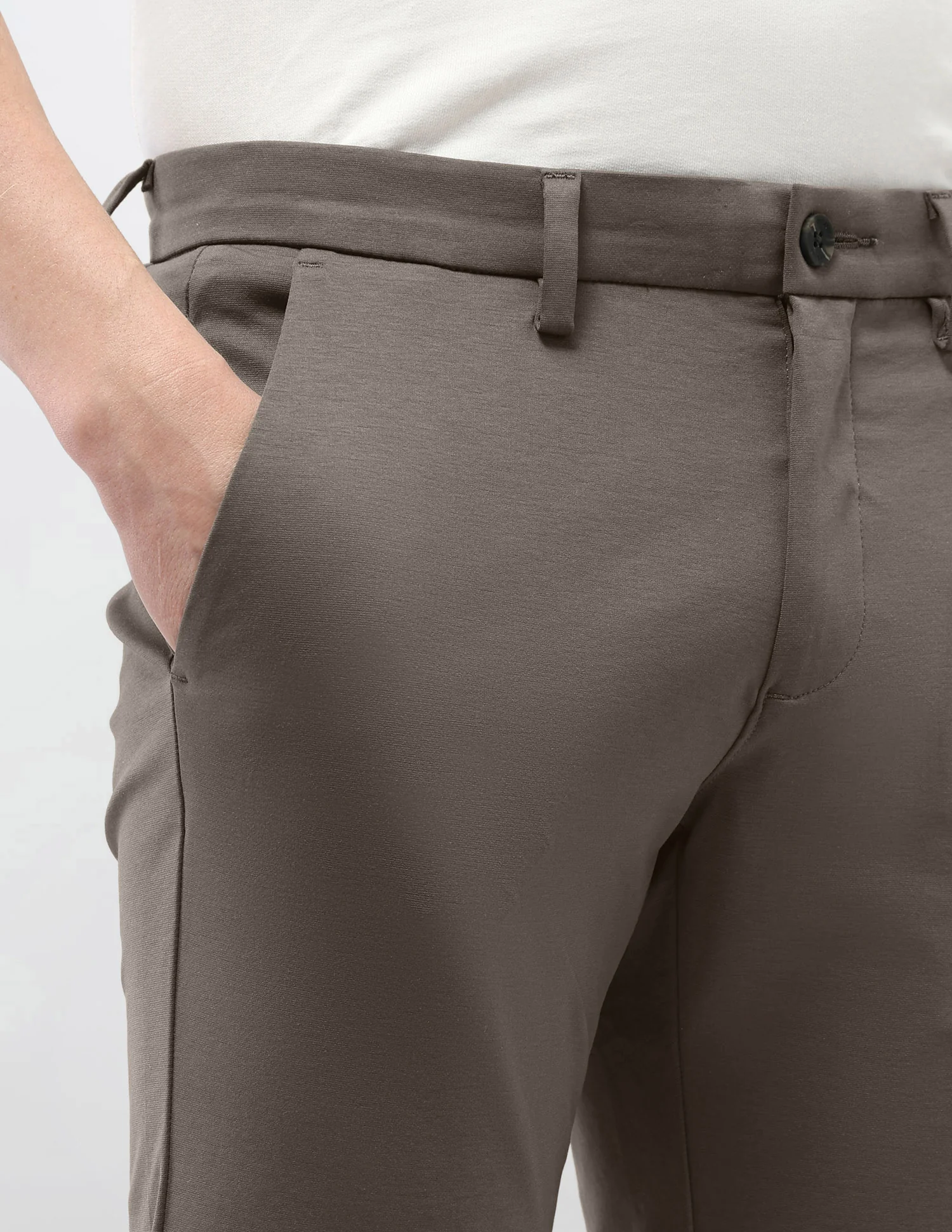 Solid Austin Slim Fit Trousers - Image 7