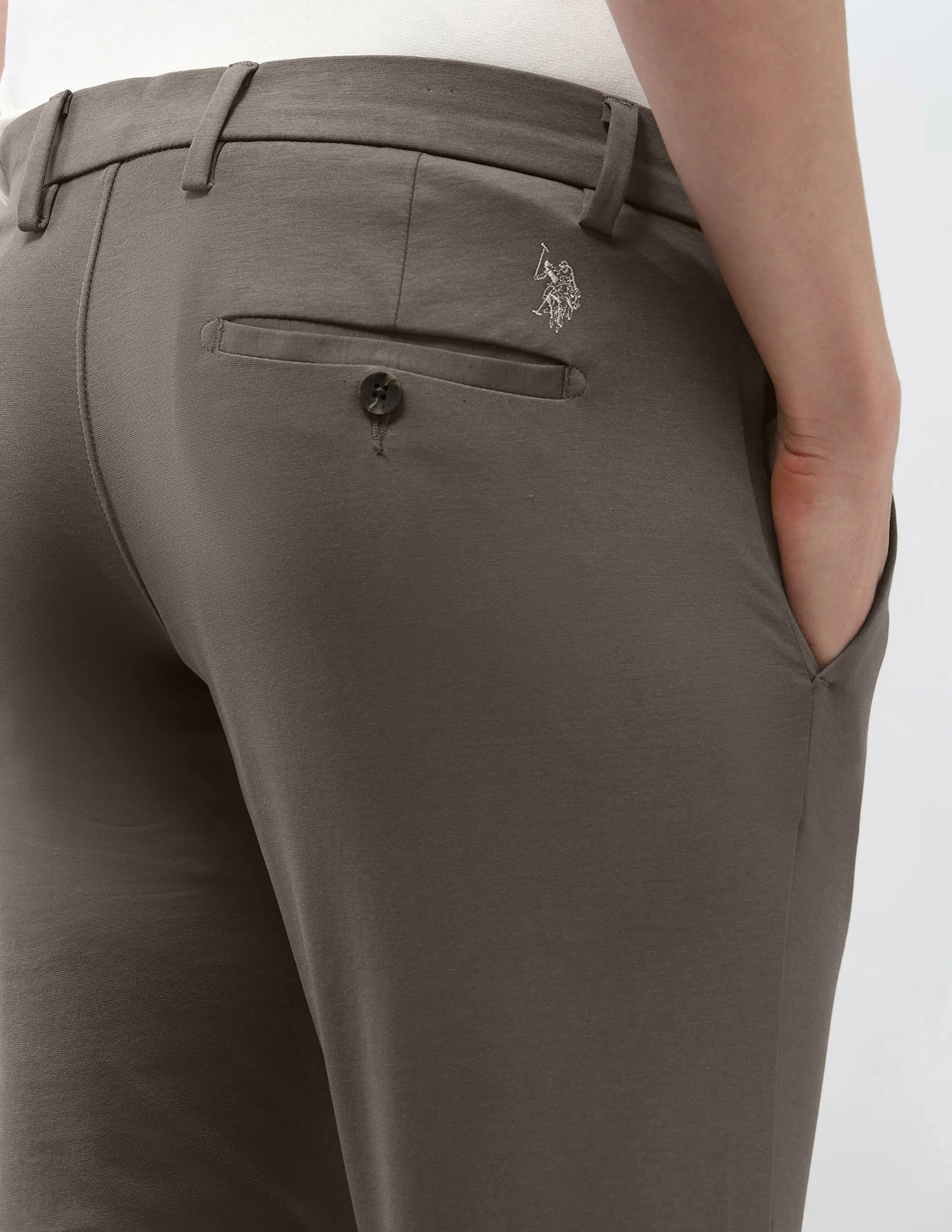 Solid Austin Slim Fit Trousers - Image 8
