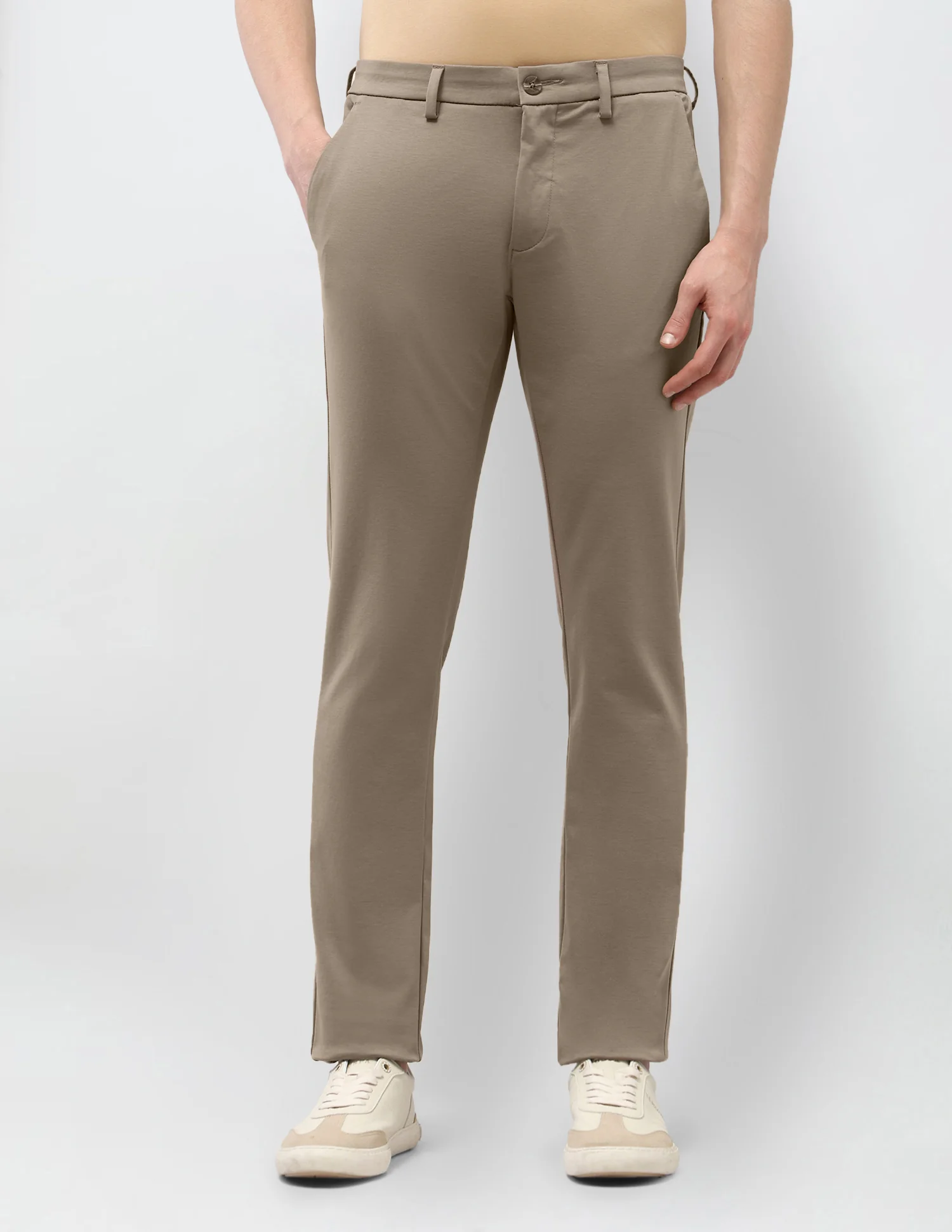 Solid Austin Slim Fit Trousers - Image 6