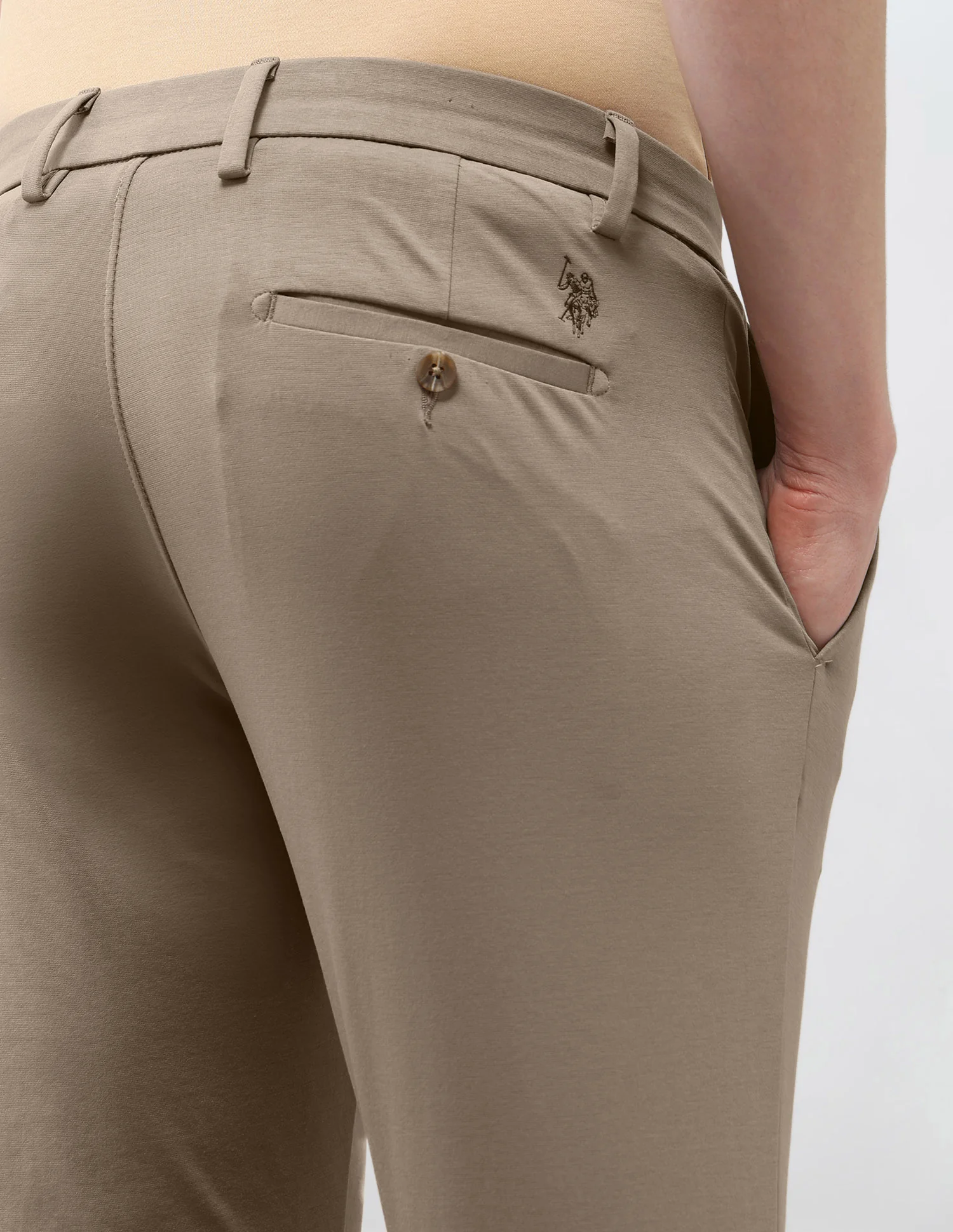 Solid Austin Slim Fit Trousers - Image 8